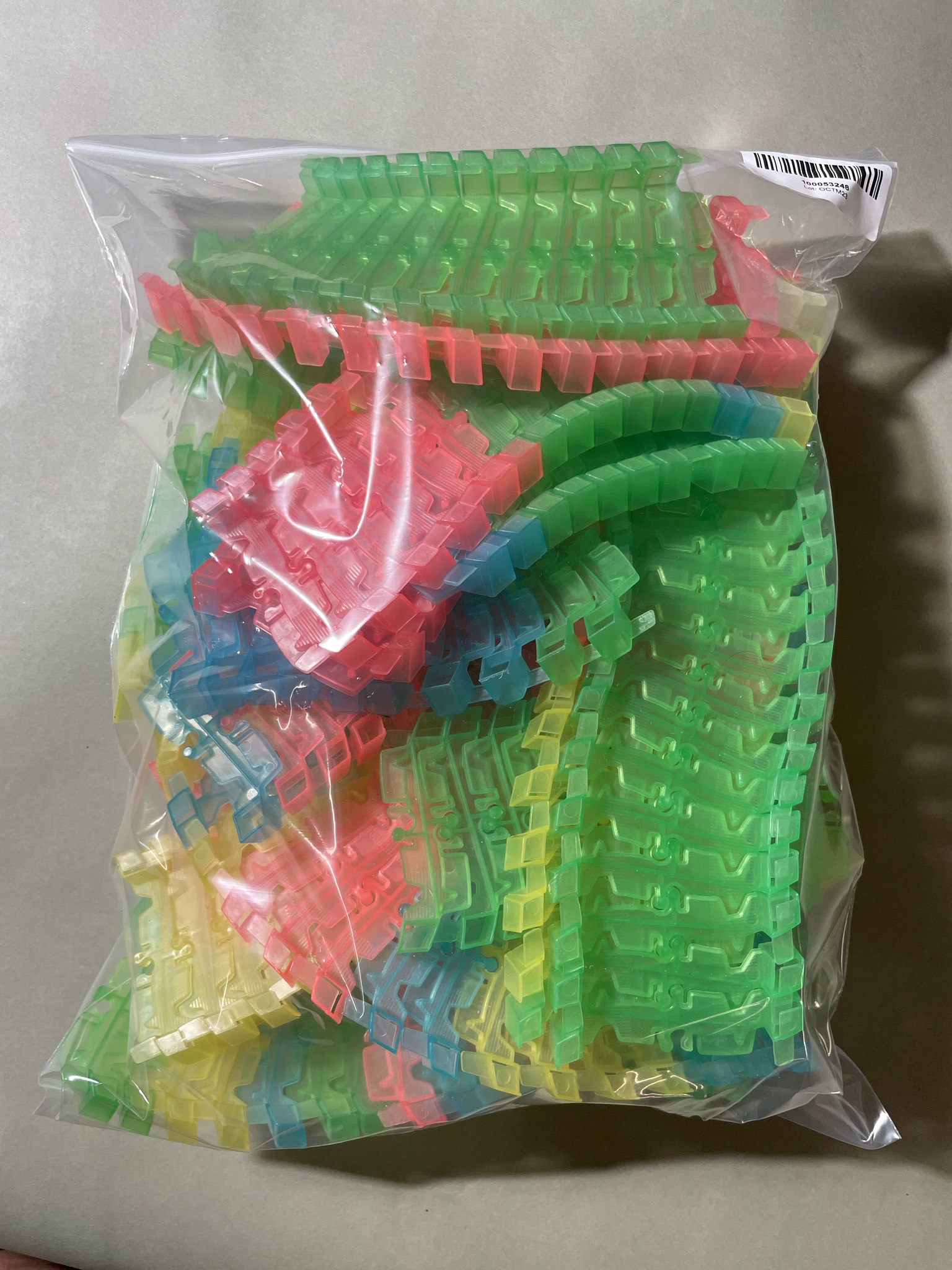 Multicolor Translucent Snap-Together Connector Pieces