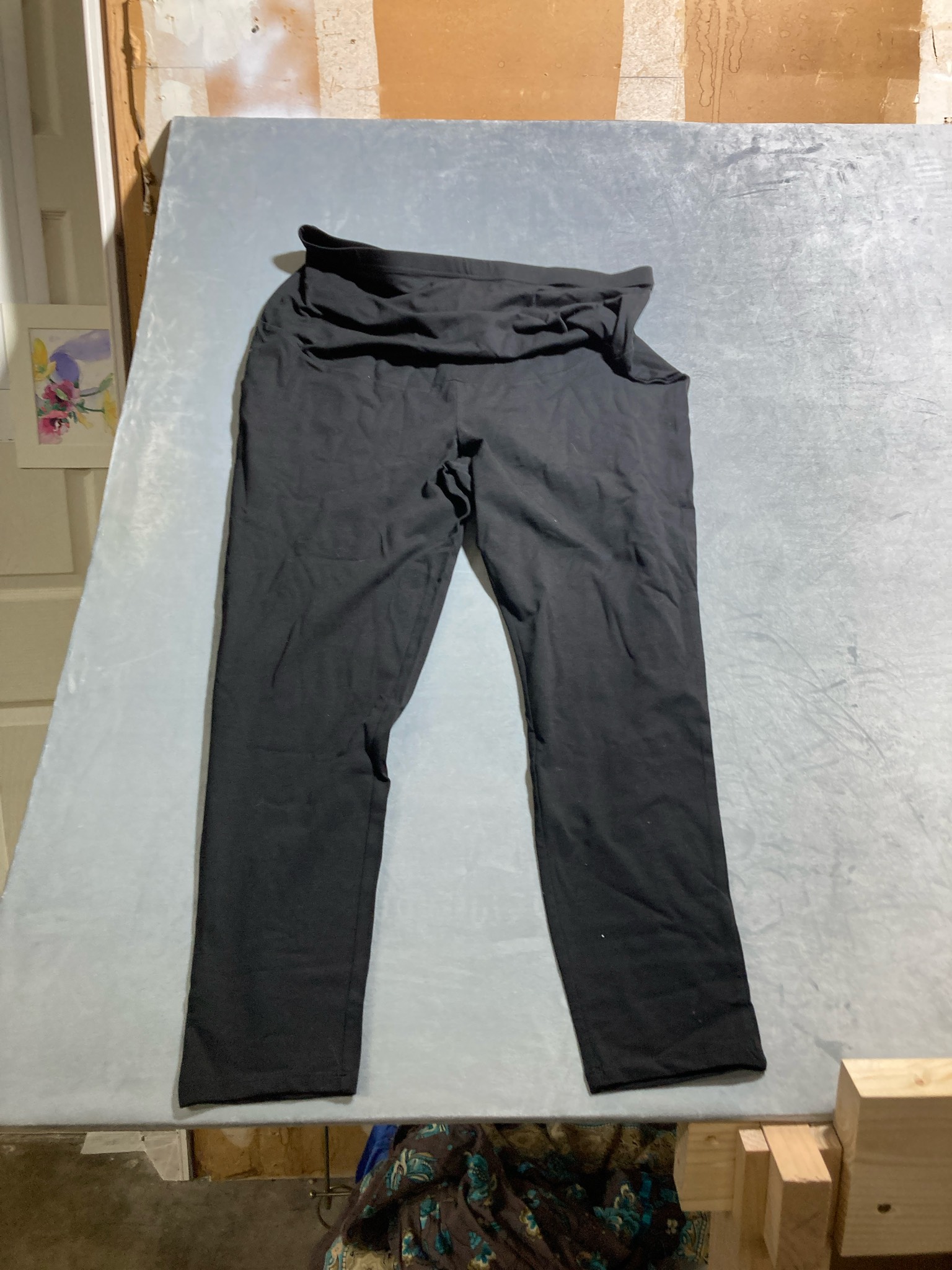 Time and Tru Black Cotton-Spandex Maternity Leggings Size XXL (20)