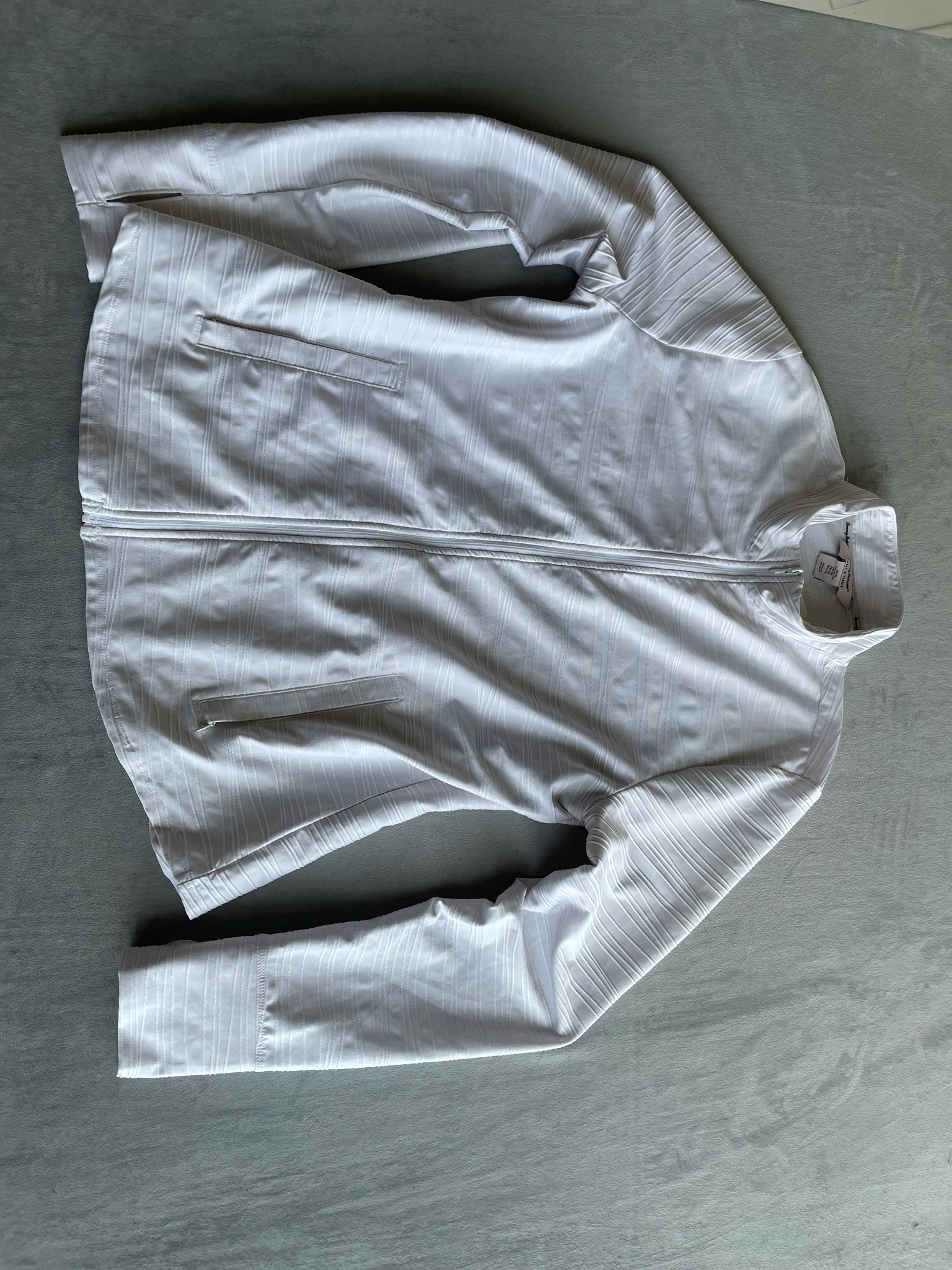 Tommy Bahama White Textured Knit Jacket Size XL