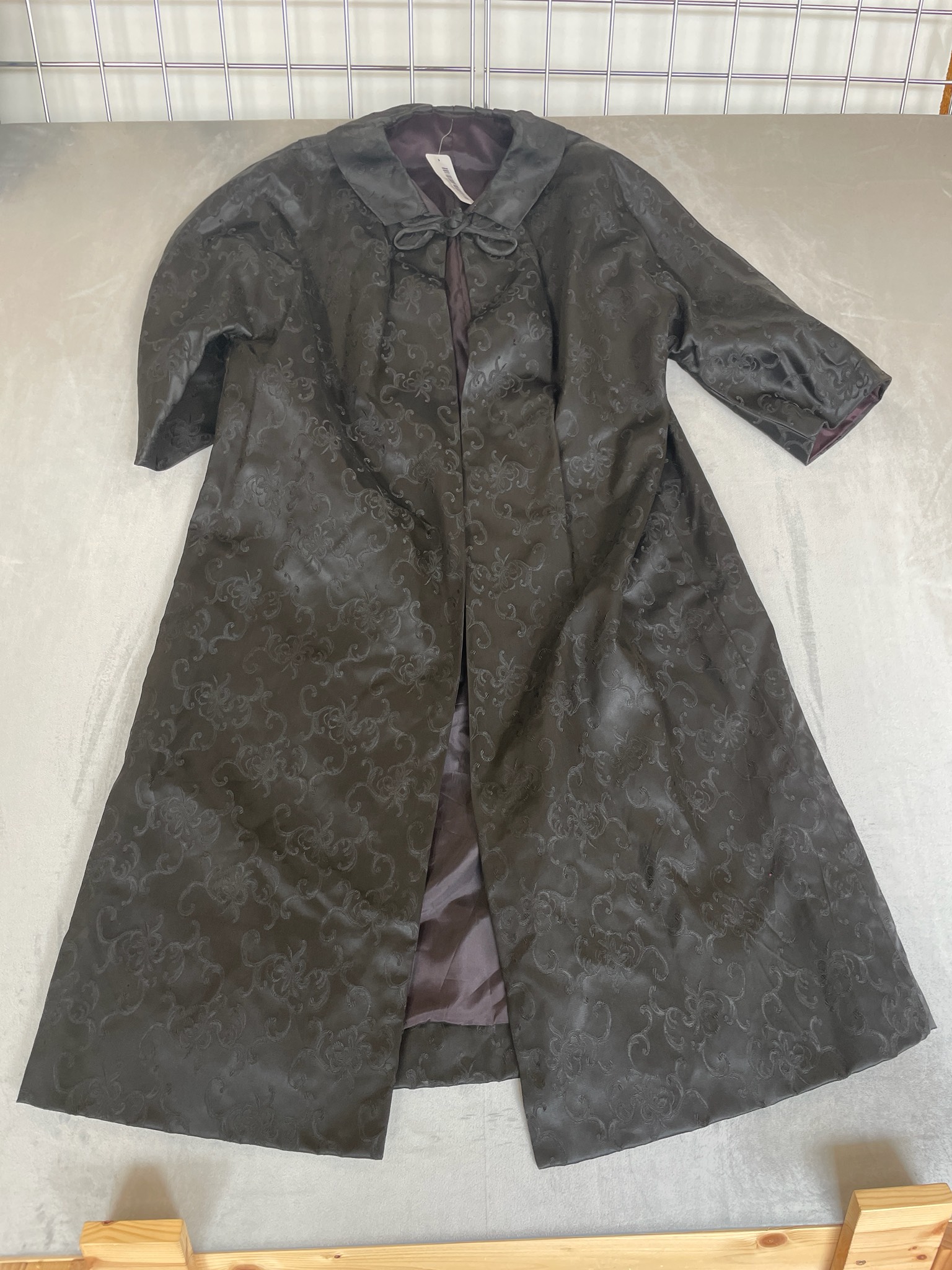Black Floral Brocade Coat