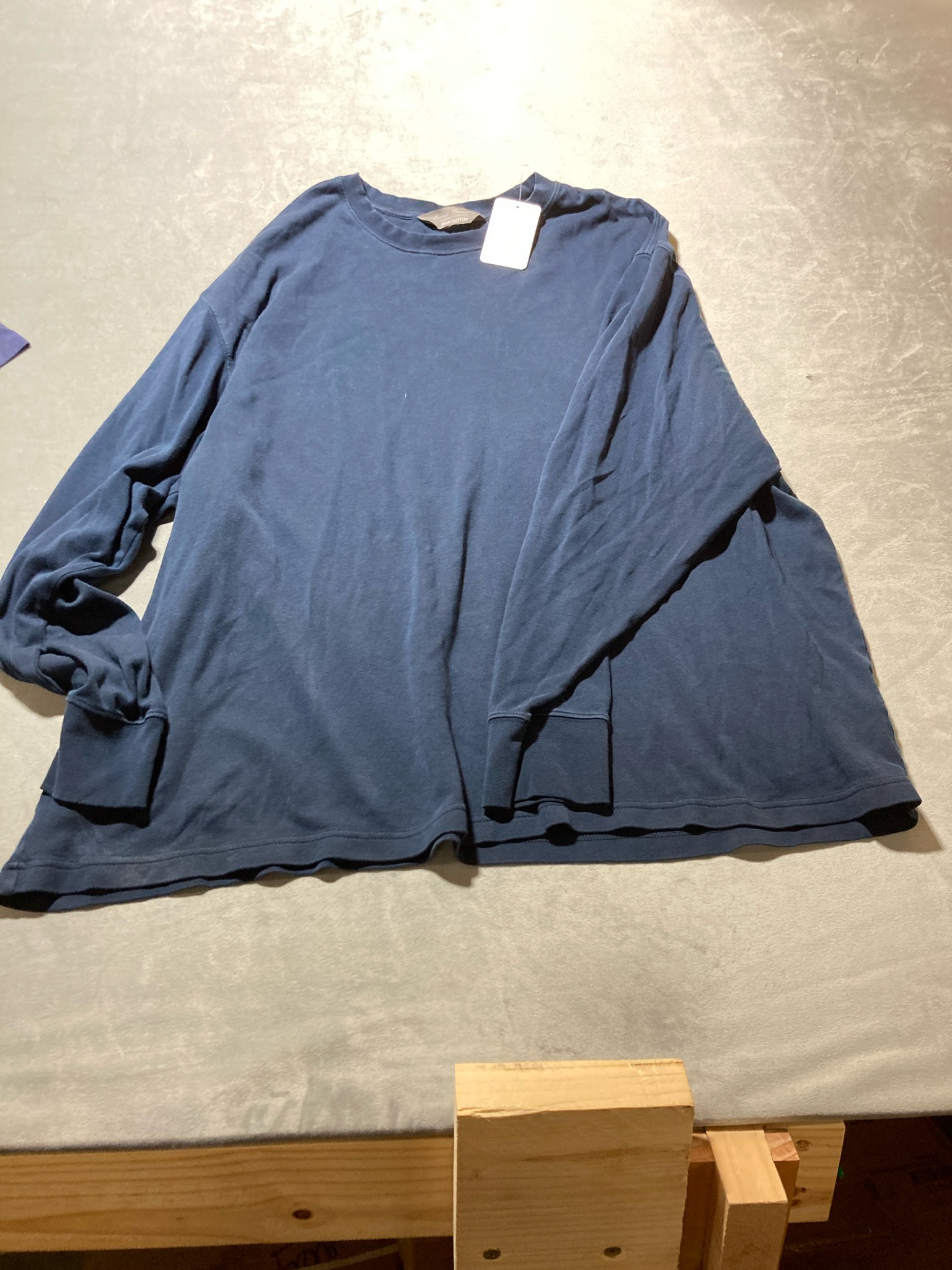 Signature Collection Navy cotton long sleeve shirt size XXL