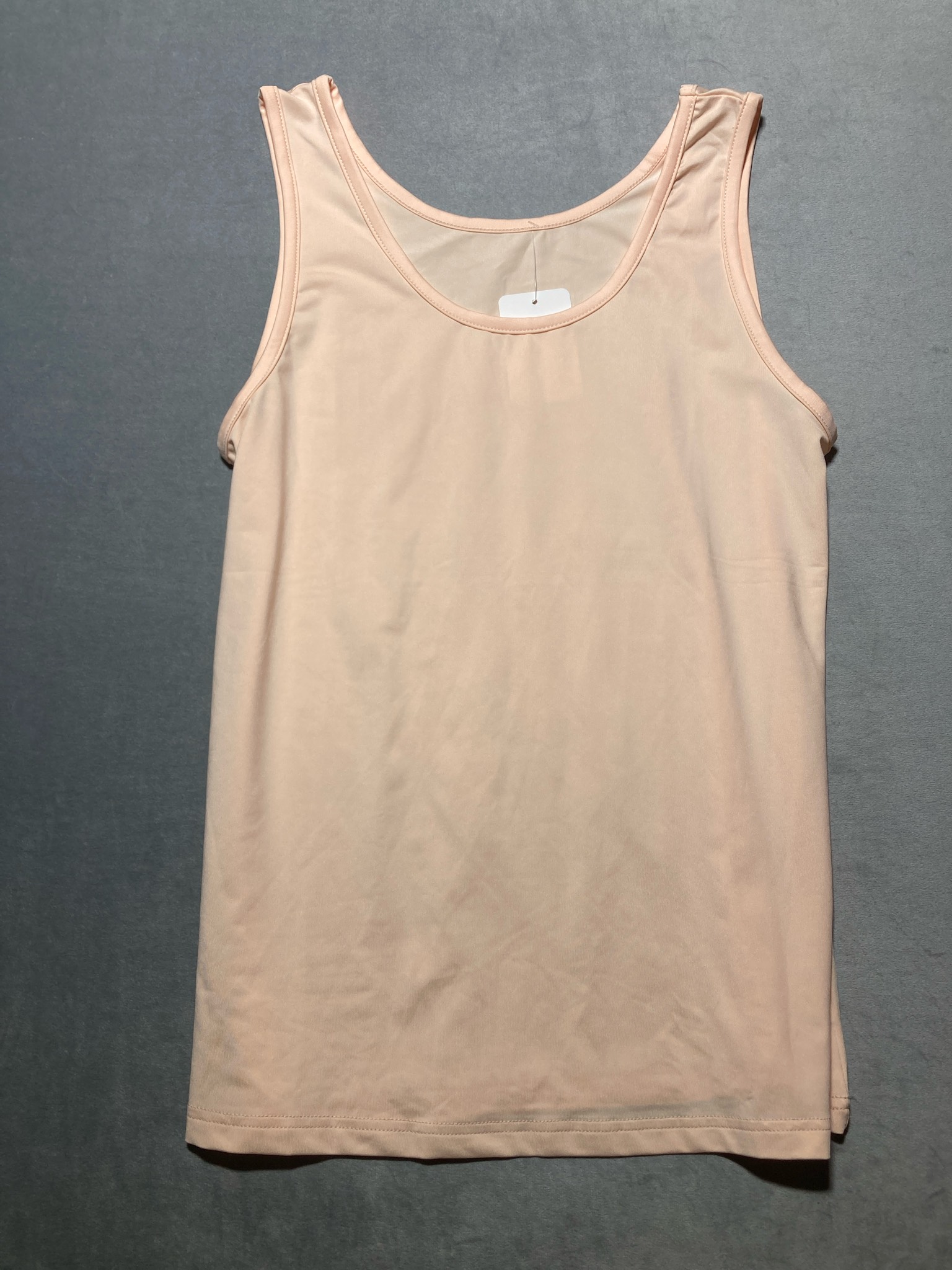 Pale Peach Polyester-Spandex Camisole Size XL