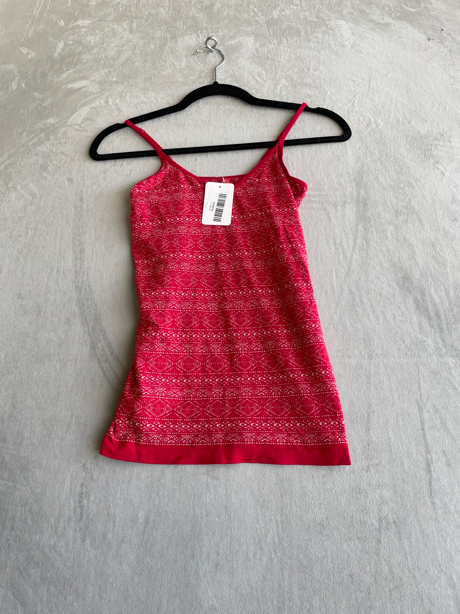 Red/Pink Geometric Jersey Cami
