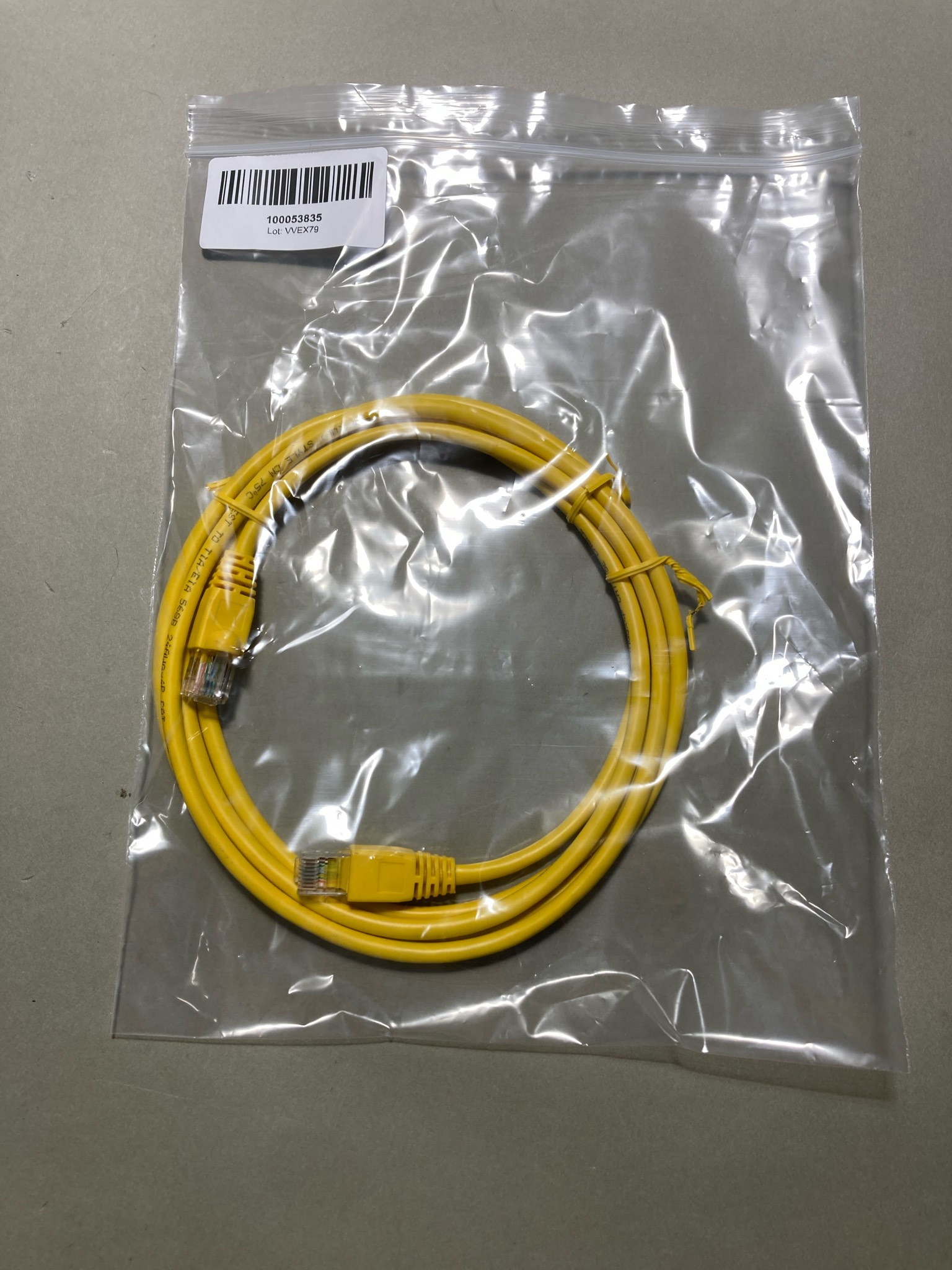 Yellow RJ45 Ethernet Patch Cable