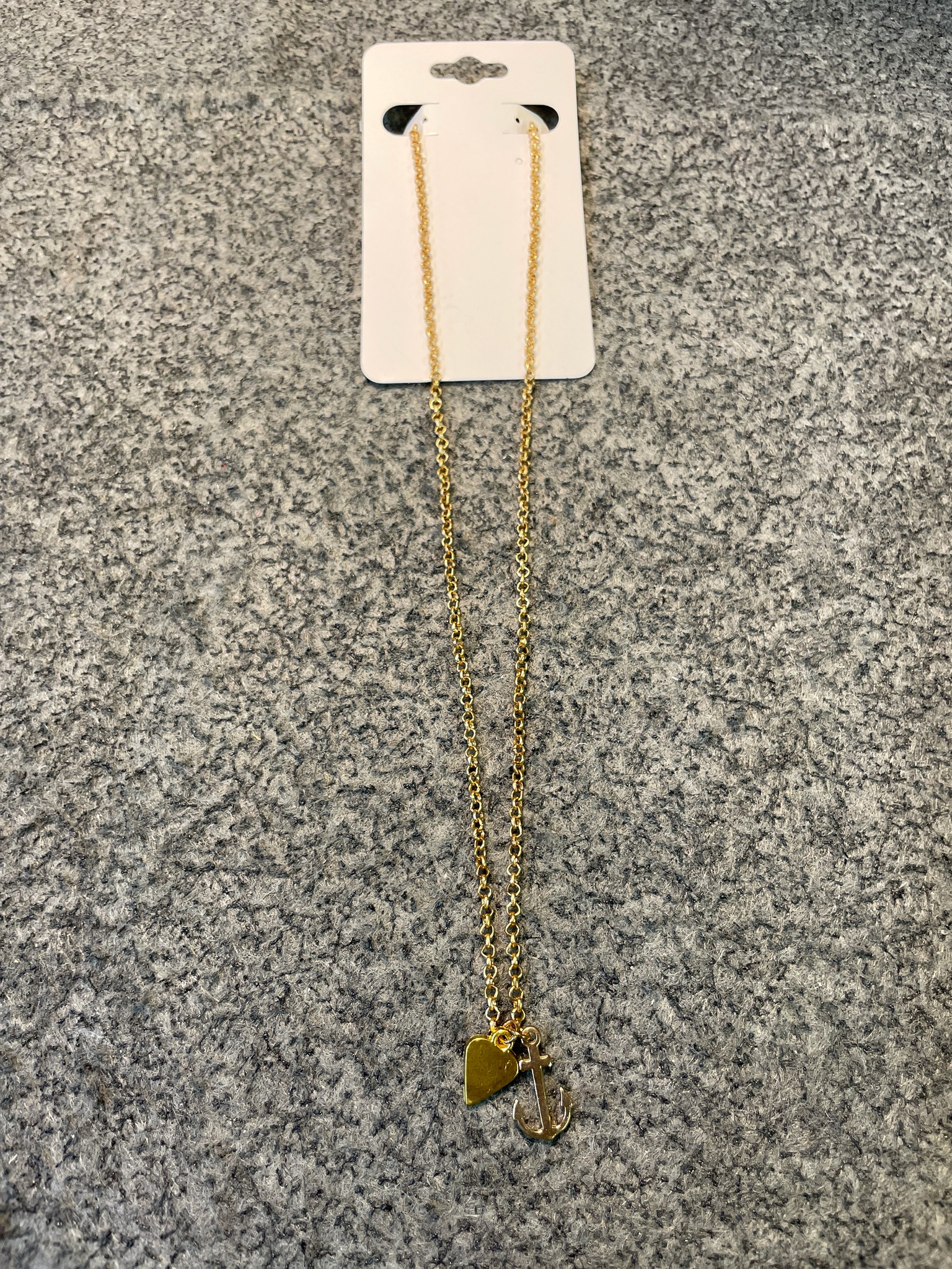 Gold Tone Charm Necklace