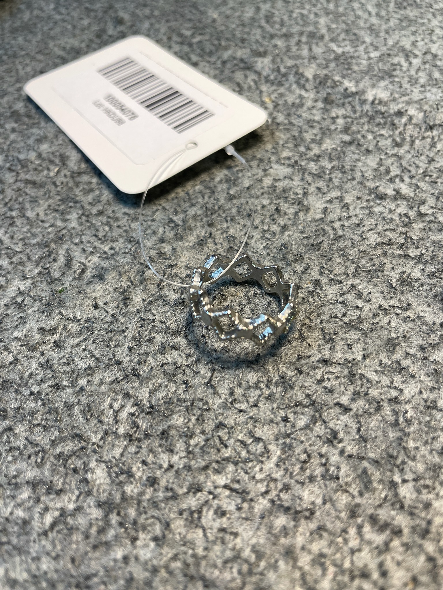 Silver Tone Openwork Ring