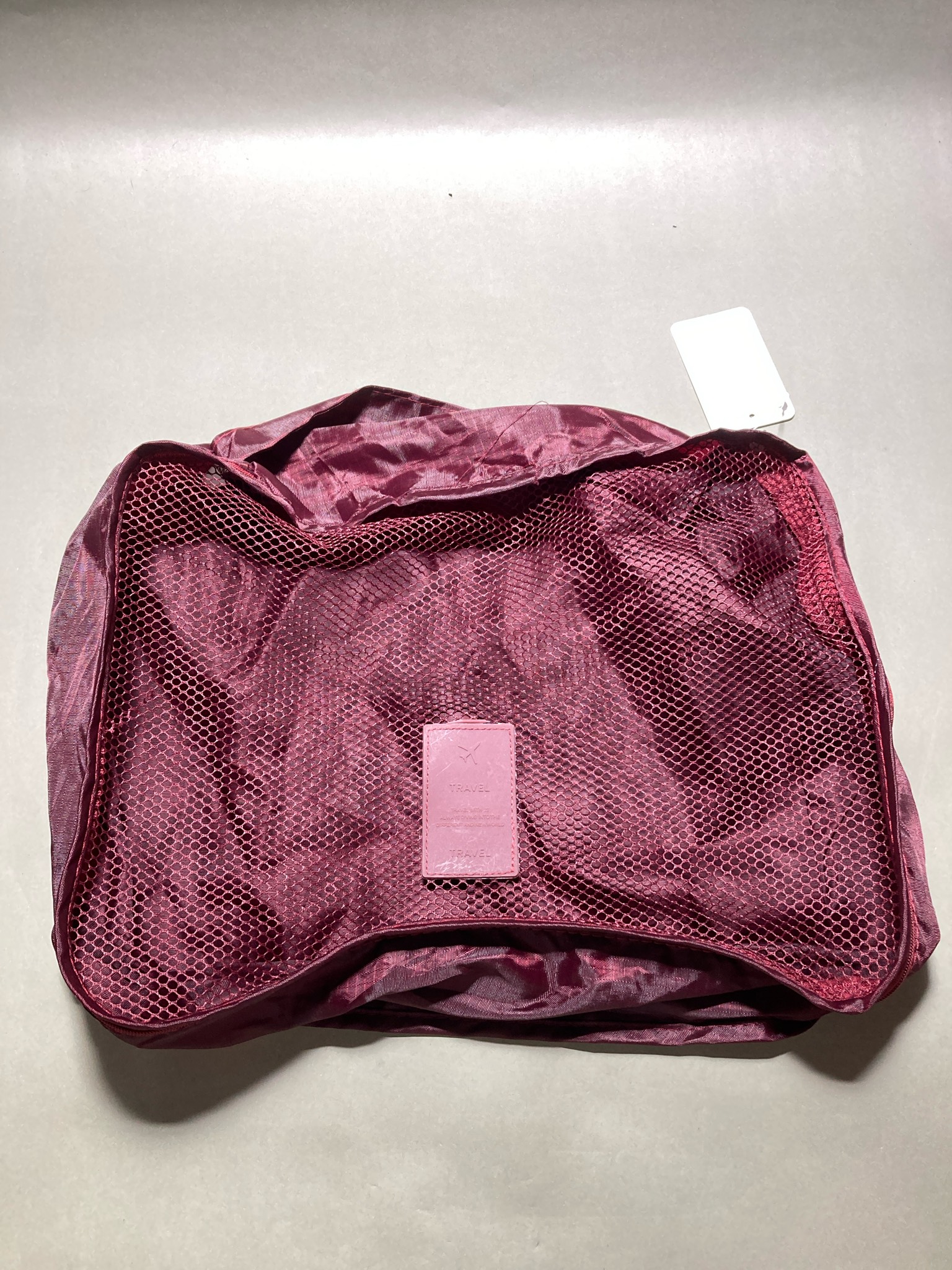 Burgundy Mesh Packing Cube
