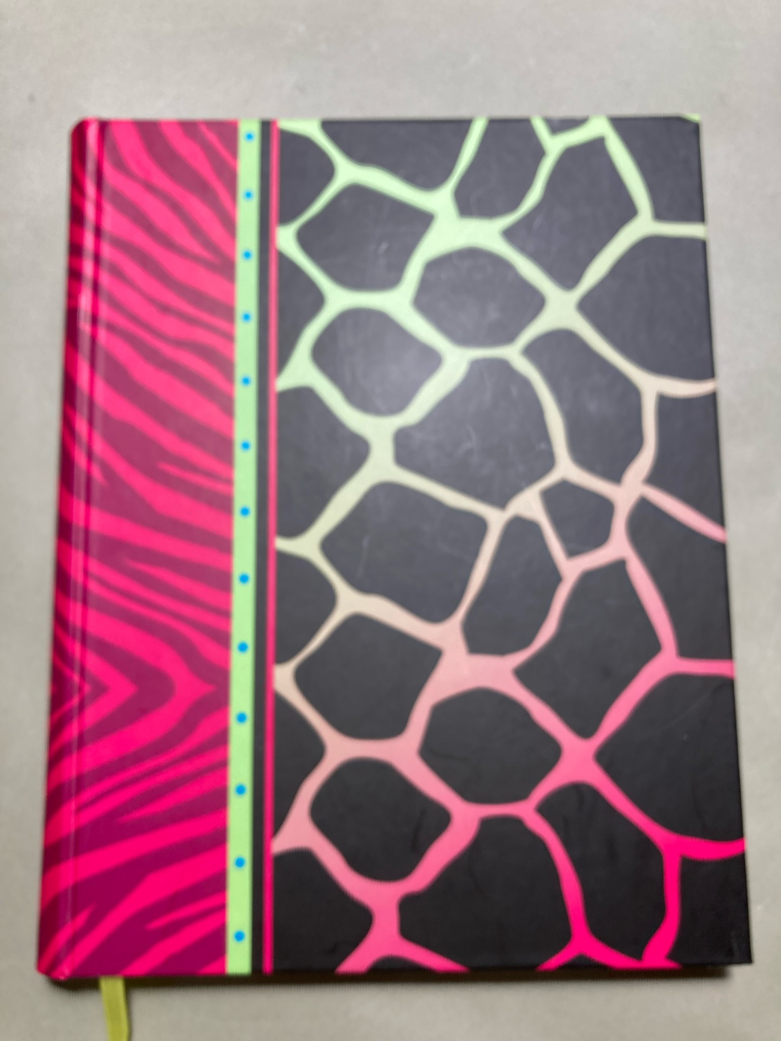 Black Animal Print Hardcover Notebook