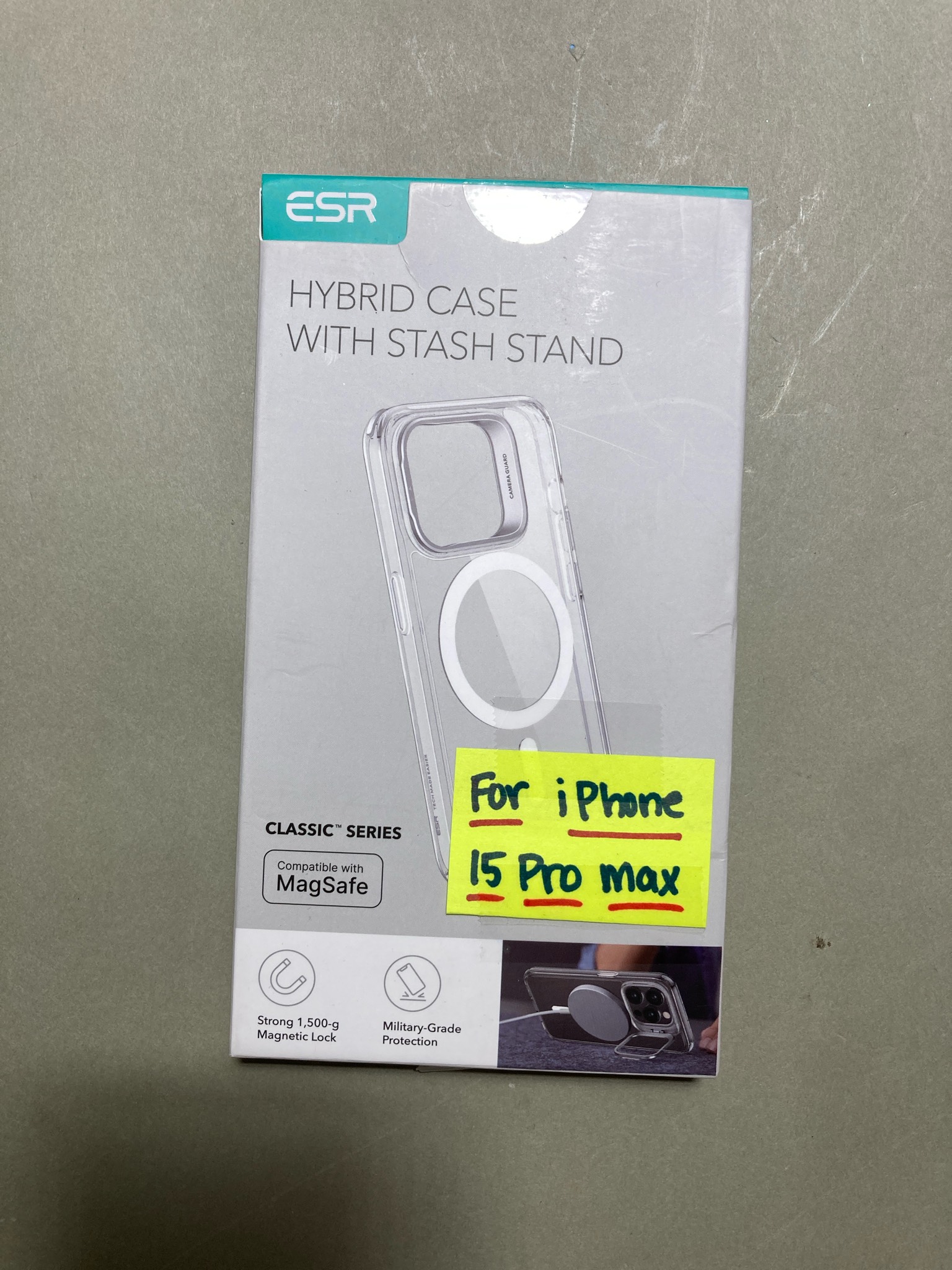 ESR Clear Hybrid MagSafe Phone Case Size 15 Pro Max