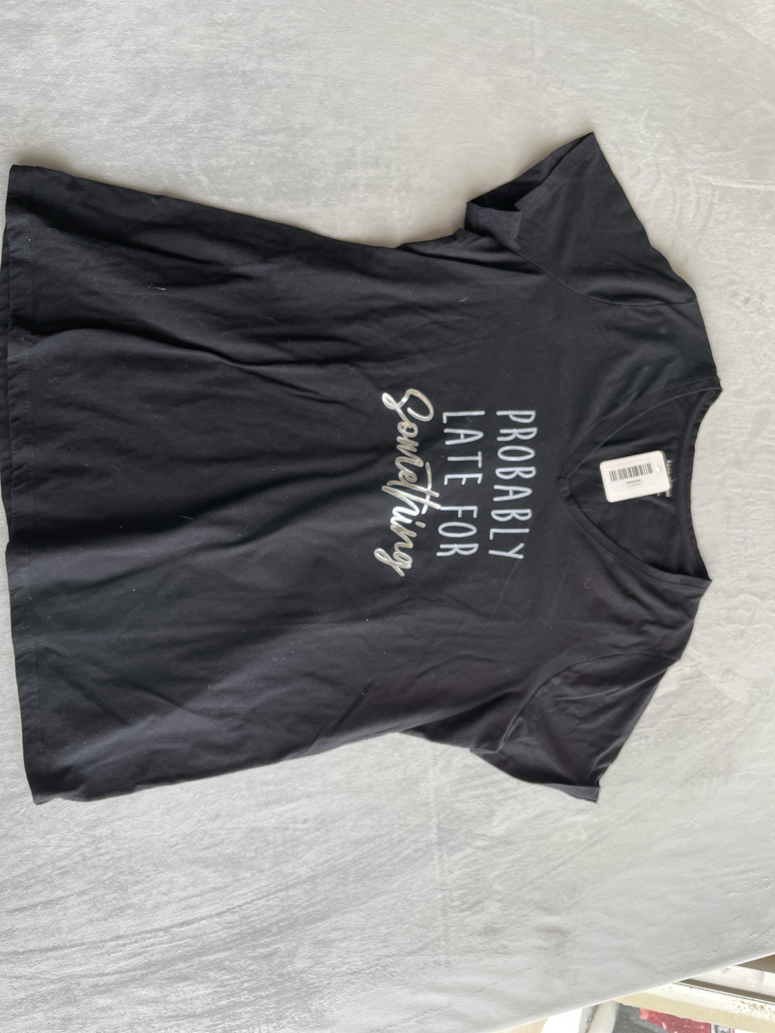 Lane Bryant Black Polyester-Cotton T-Shirt Size 18/20