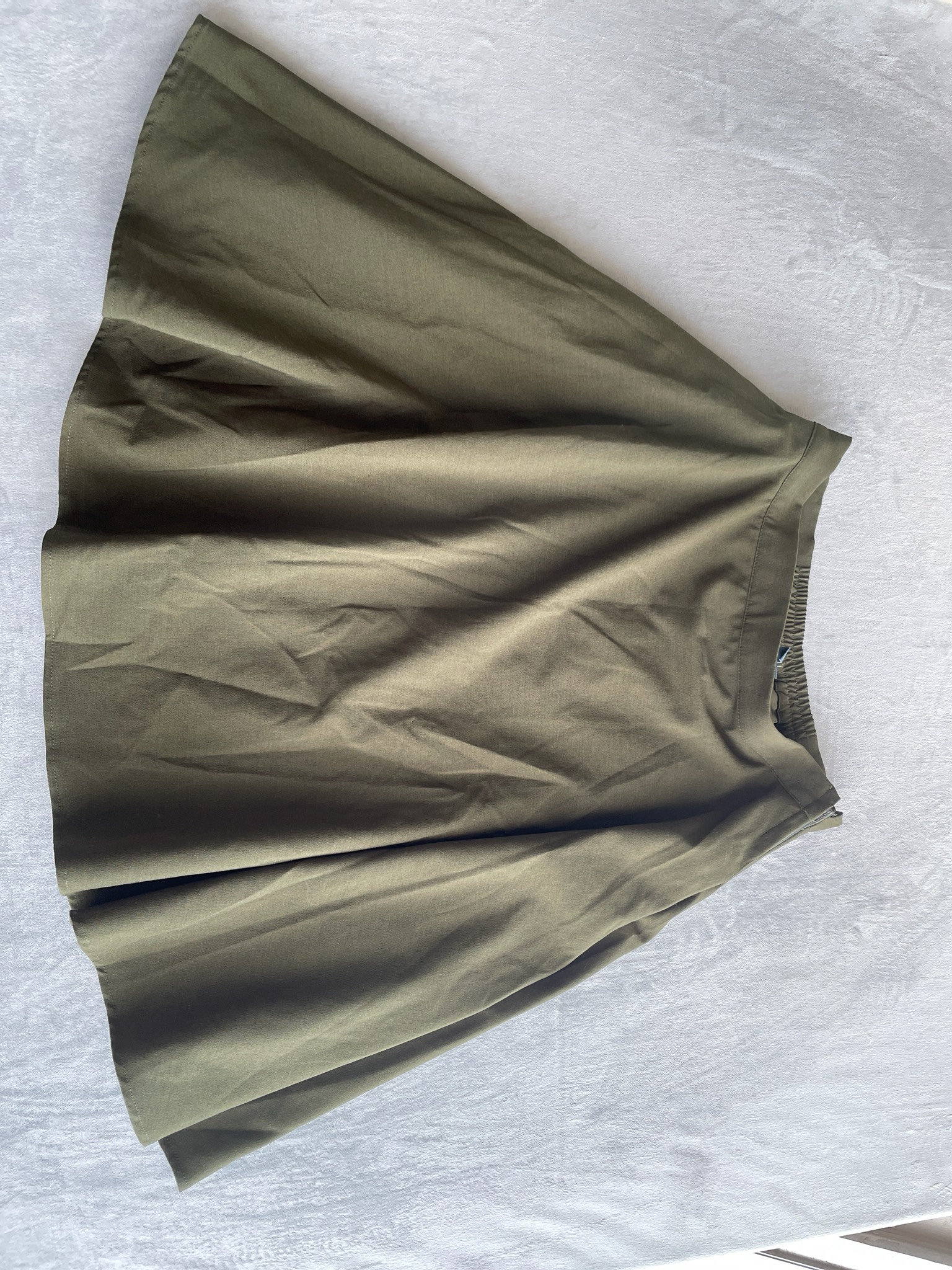 ModCloth Olive Woven A-Line Skirt