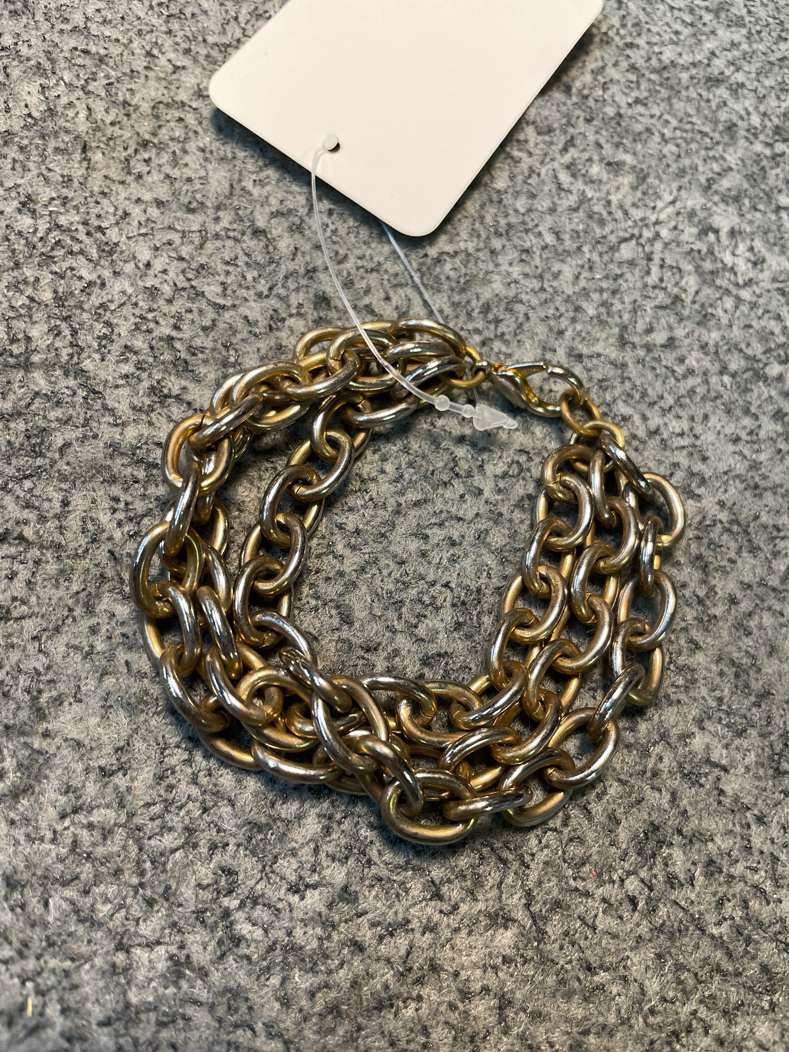 Gold Tone Multi-Strand Chain Bracelet