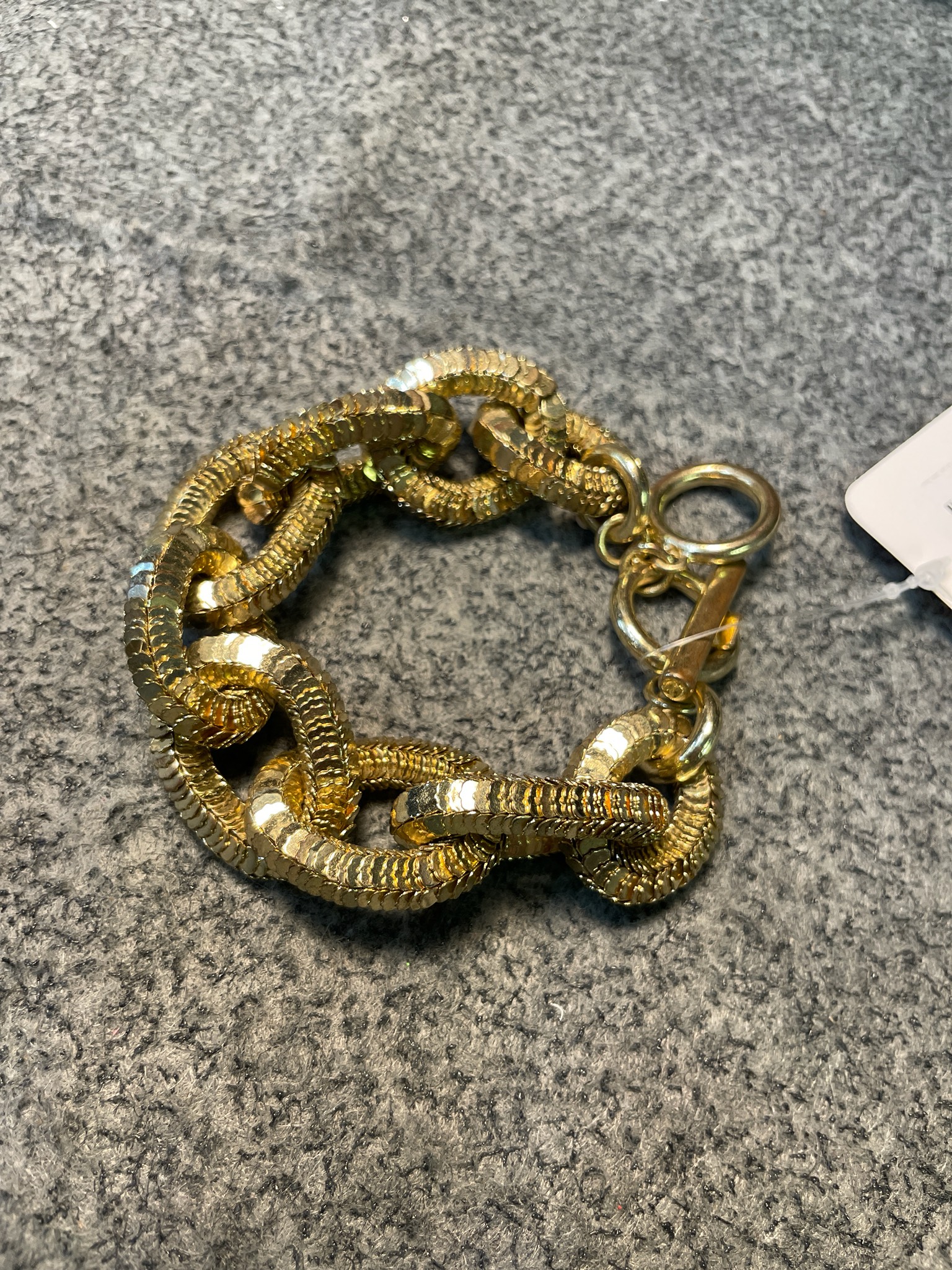 Gold Tone Chunky Chain Bracelet