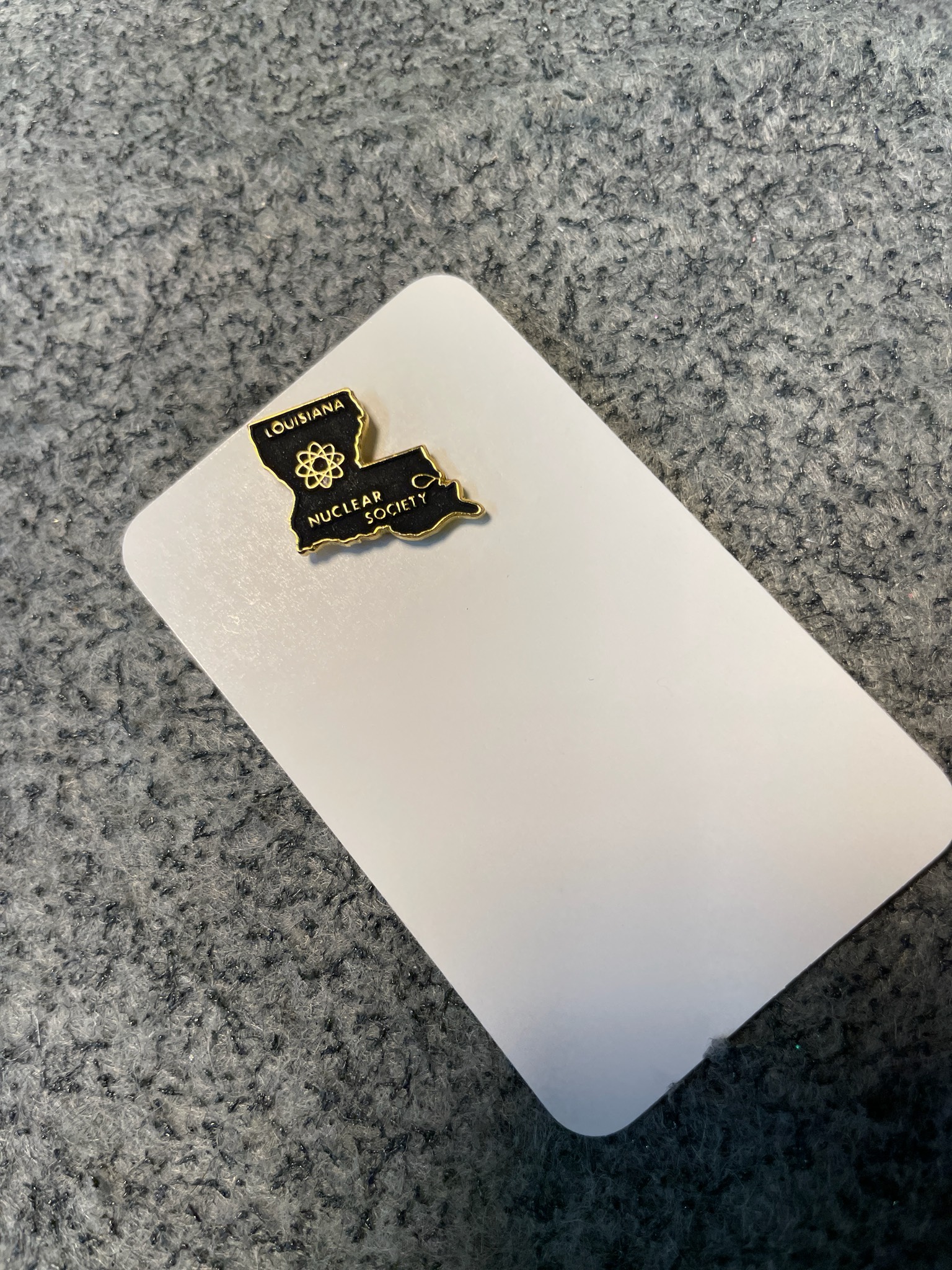 Black and Gold Enamel Lapel Pin