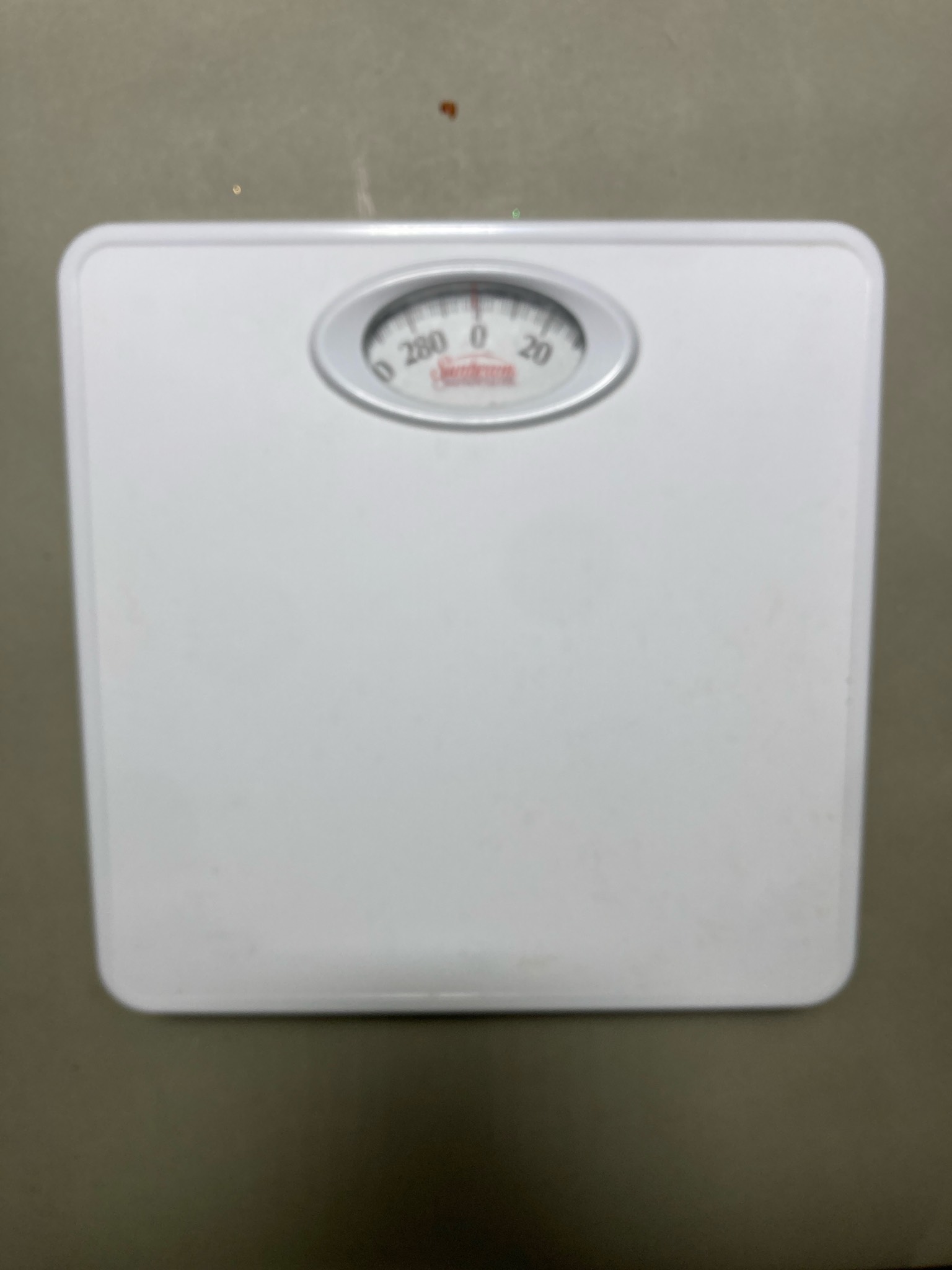 Sunbeam White Analog Bathroom Scale