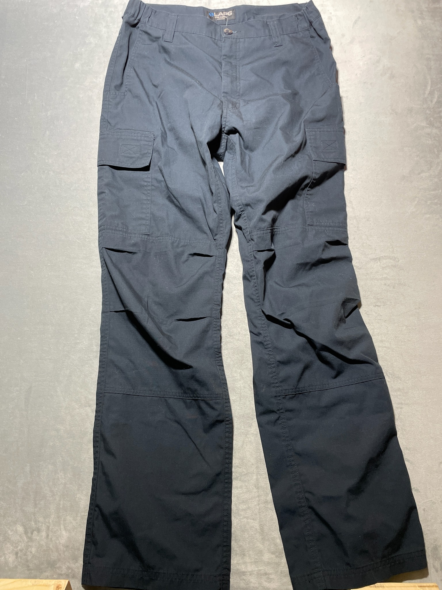 LAPG Navy Rip-Stop Cotton-Poly Cargo Pants Size 34 x 34