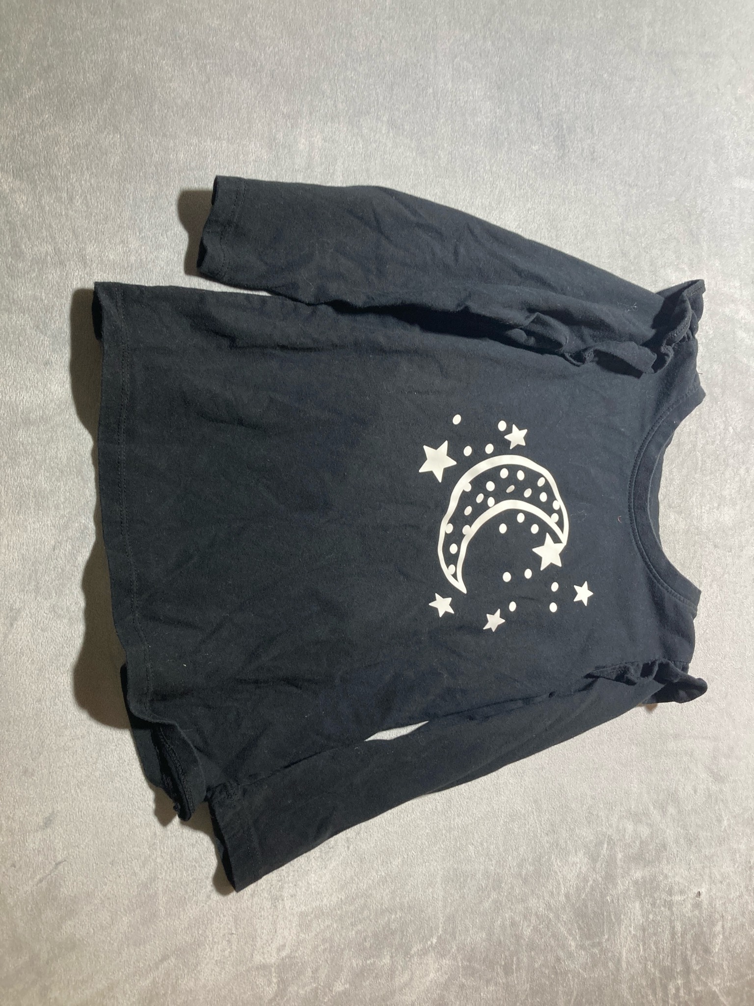 Cat & Jack Black Cotton-Blend graphic Long Sleeve T-Shirt Size 5T