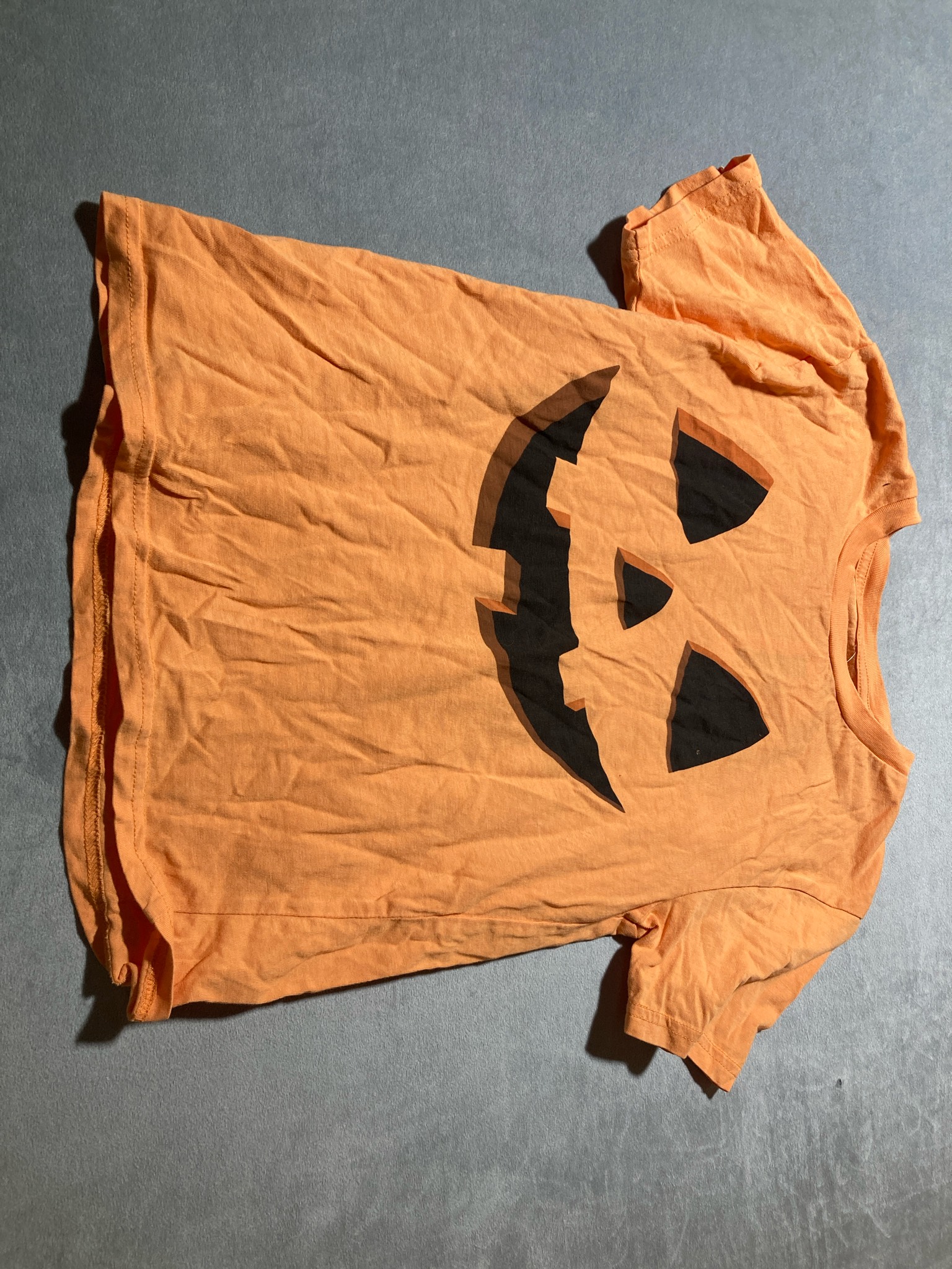 Celebrate It Orange Pumpkin Graphic Cotton T-Shirt Size Youth XS
