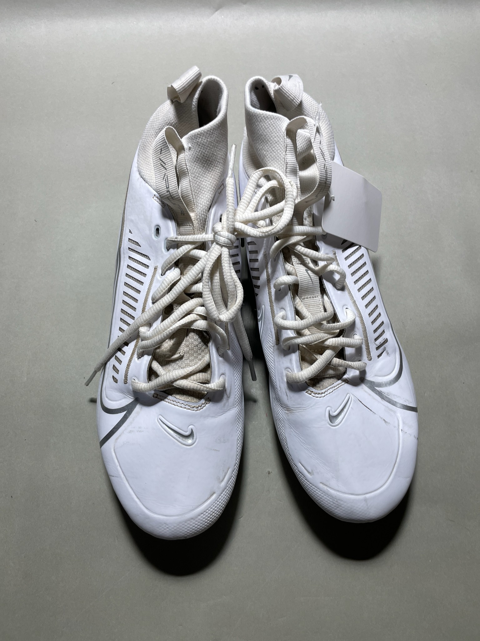 Nike White football cleats size 10