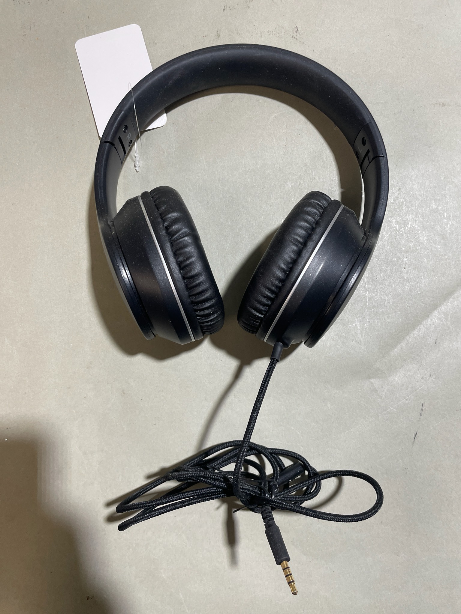 Black Braided Cable Over-Ear Headphones