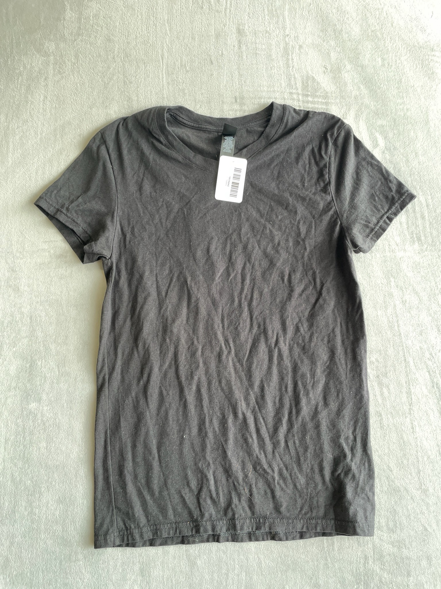 Hanes Black Cotton-Blend T-Shirt