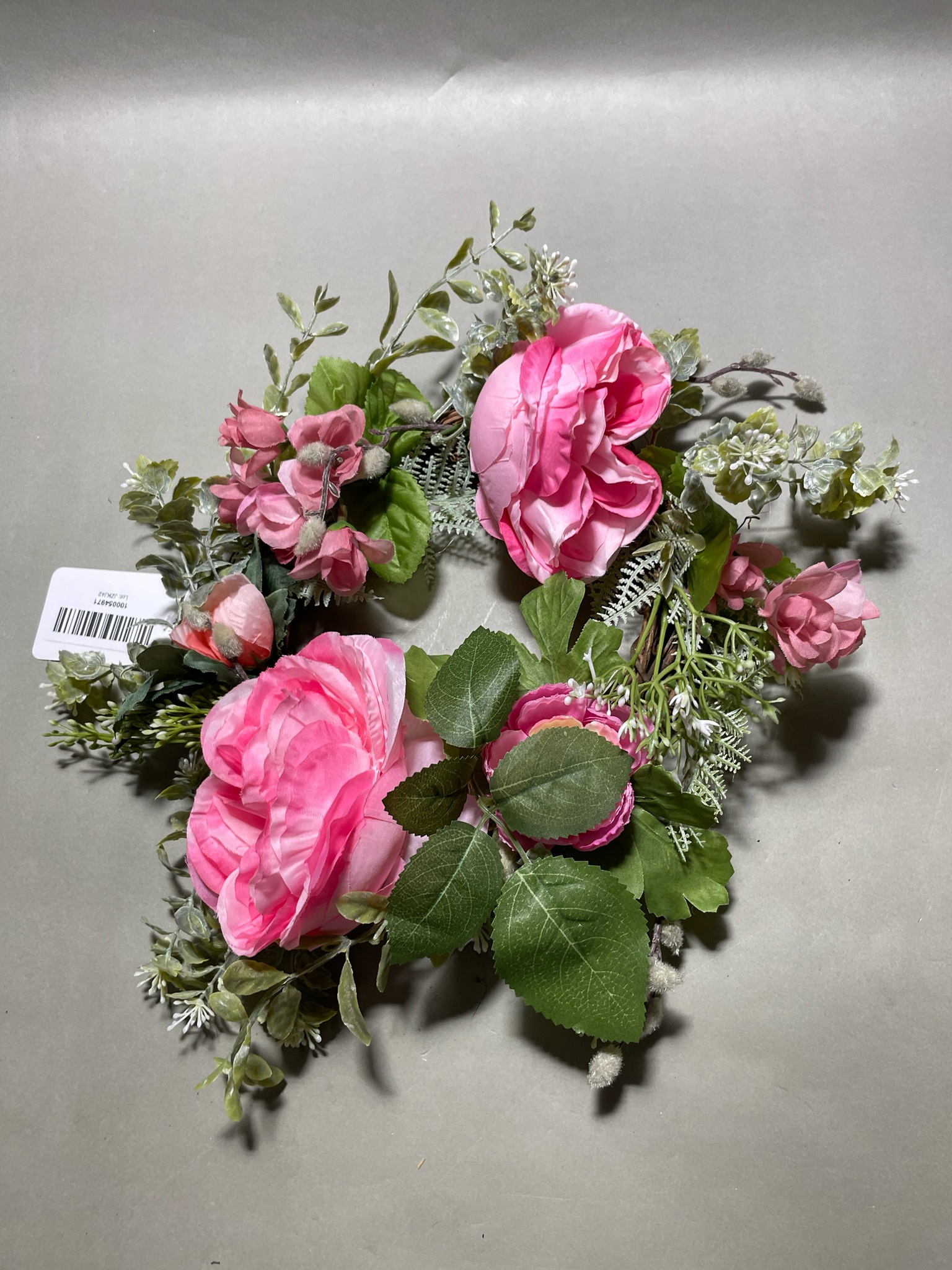 Pink Grapevine Floral Wreath