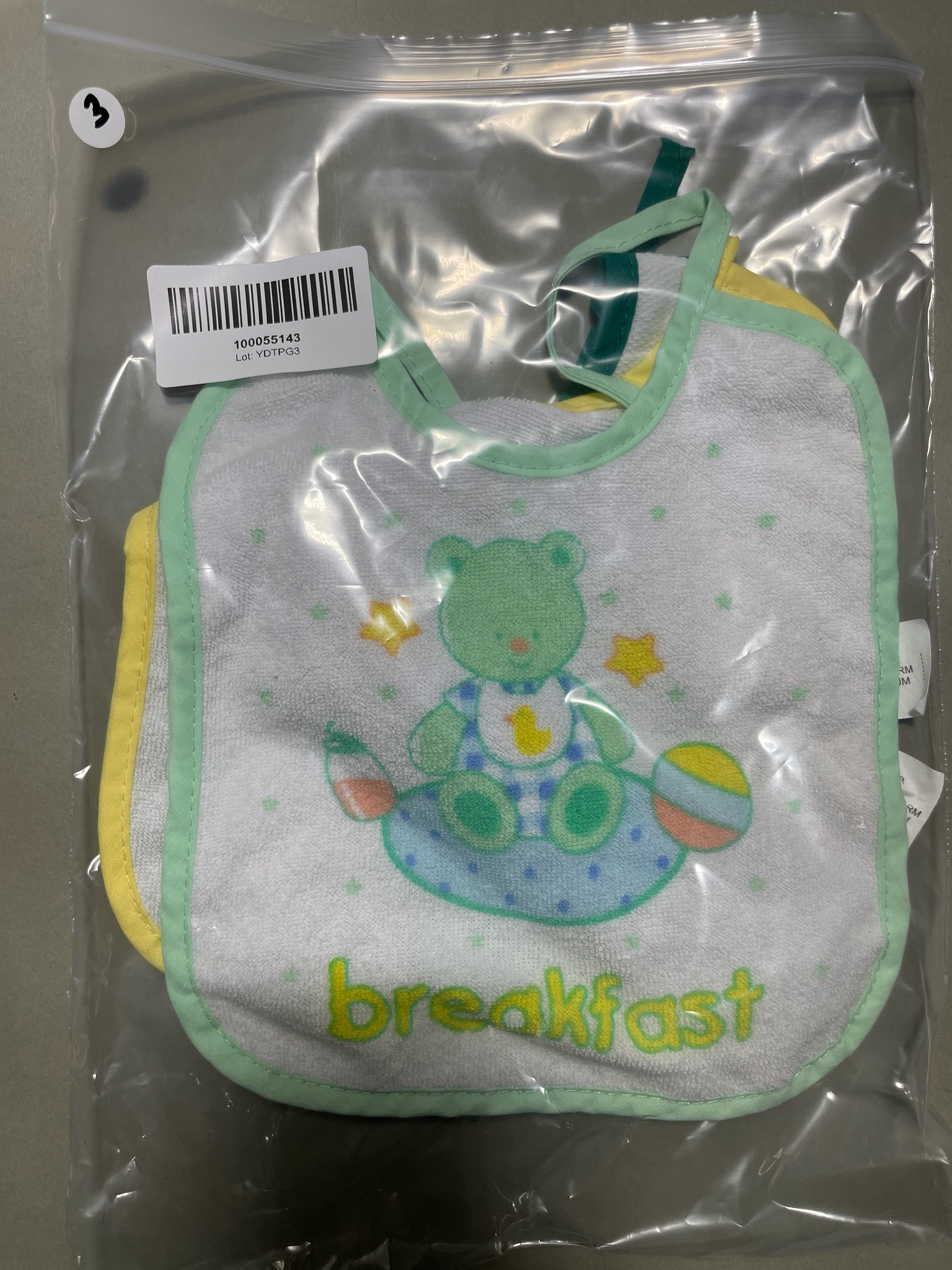 White Terry Cloth Bibs