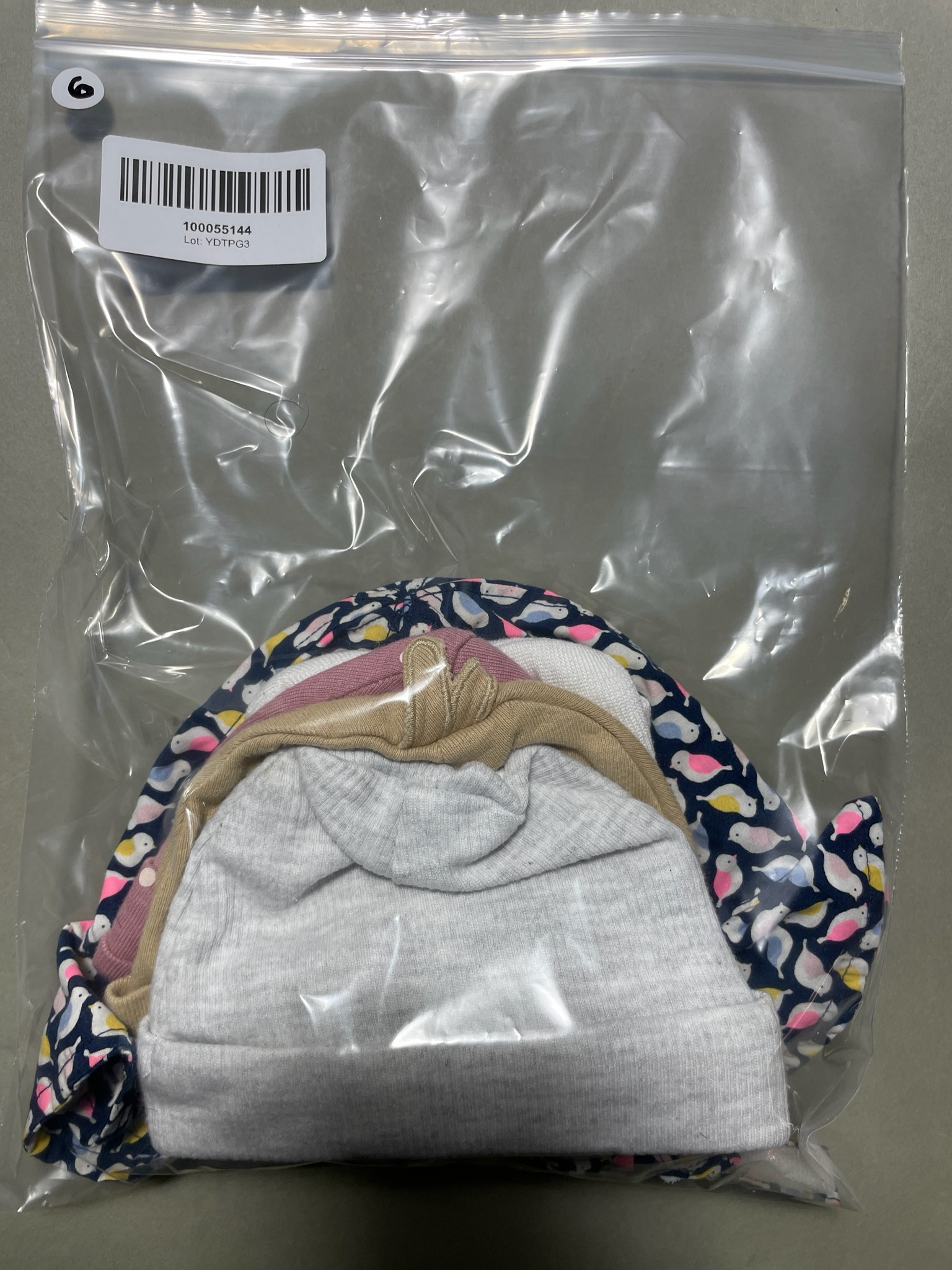 Multicolor Knit Baby Beanie Set