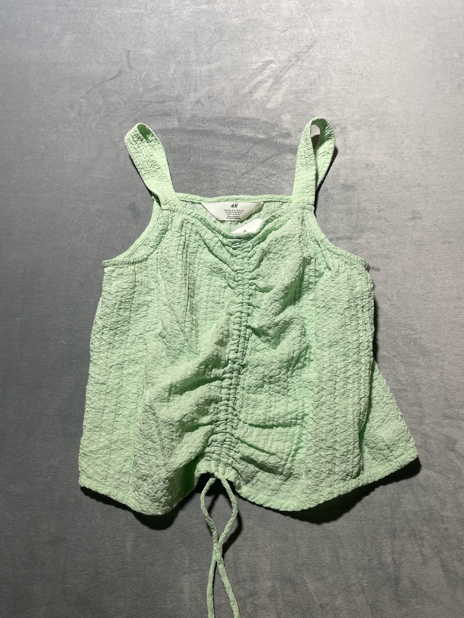 H&M Mint Green Viscose-Blend Tank Top Size US 12 / EUR 146