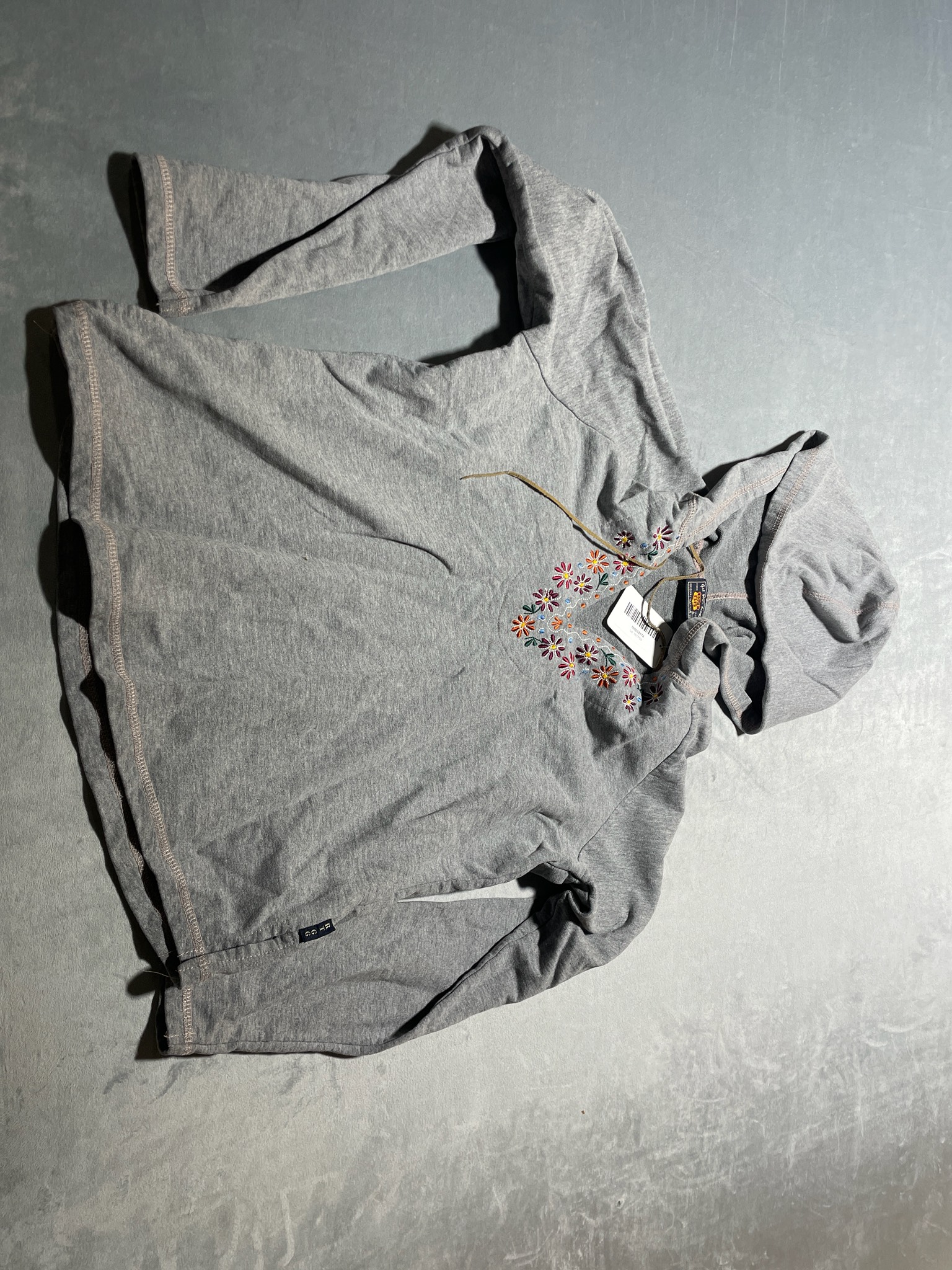 Route 66 Heather Grey Cotton-Poly Hoodie Size Small