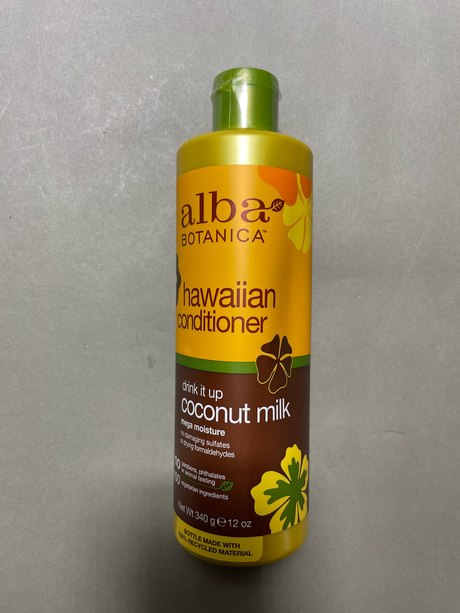 Alba Botanica Yellow Coconut Milk Conditioner Size 12 oz
