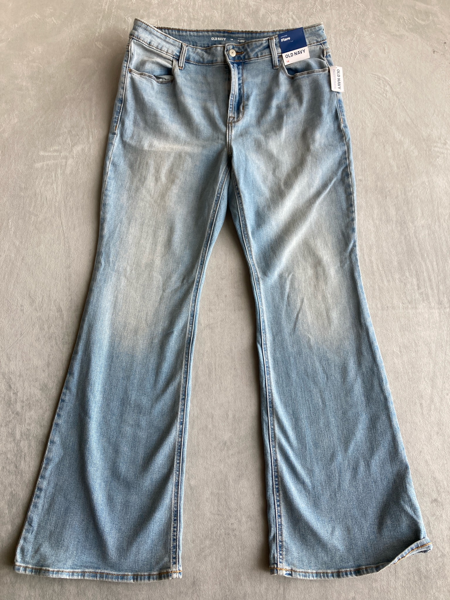 Old Navy Light Blue Denim Flare Jeans Size Size 14