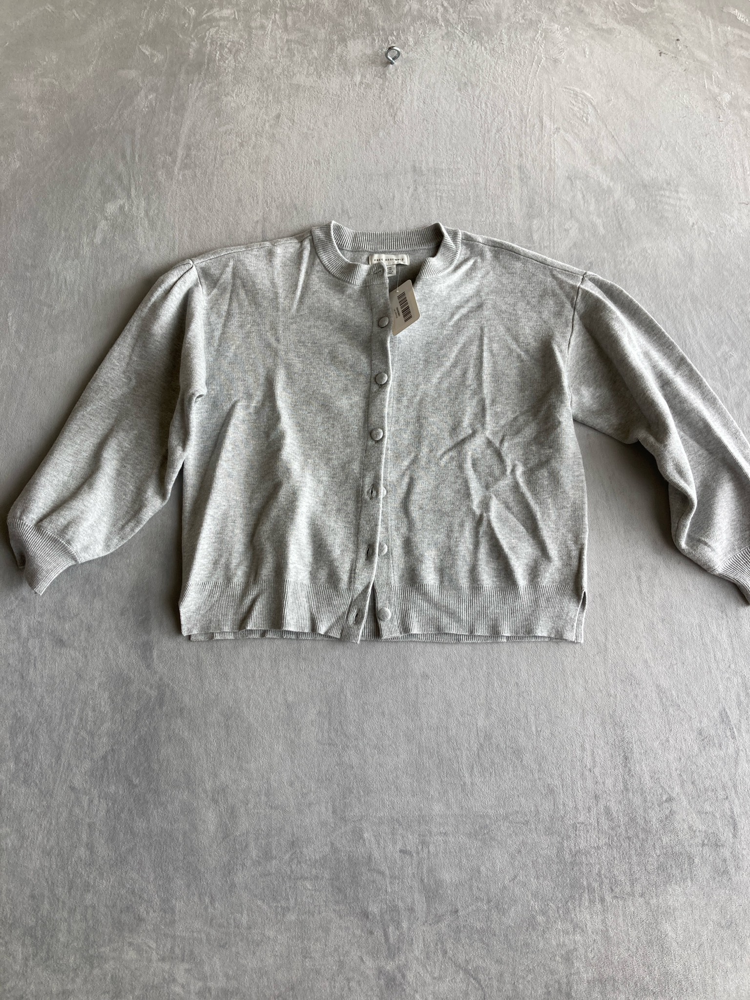 Free Assembly Light Heather Gray Knit Cardigan Size XXL (18)