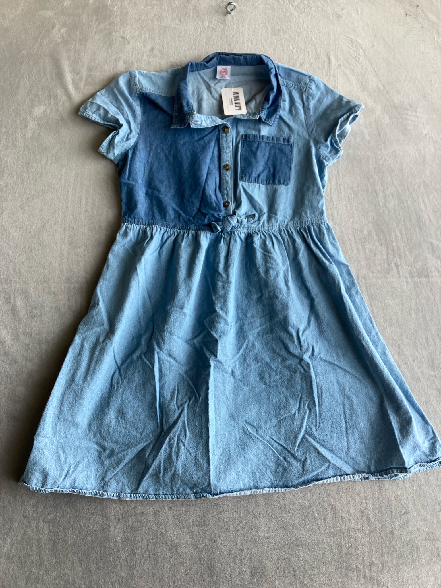 Wonder Nation Light Blue Two-Tone Chambray Shirt Dress Size XL (18)