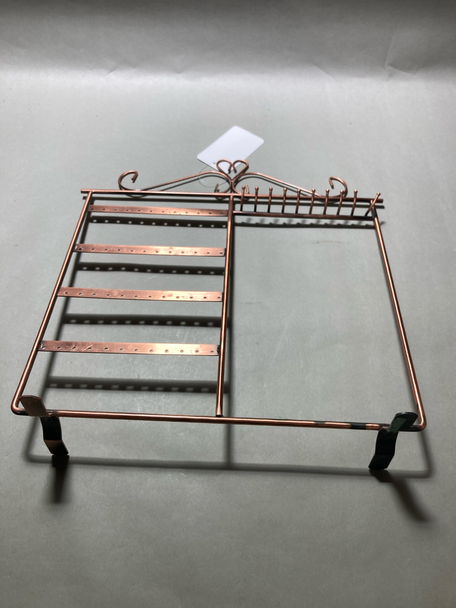 Copper-Colored Metal Jewelry Stand