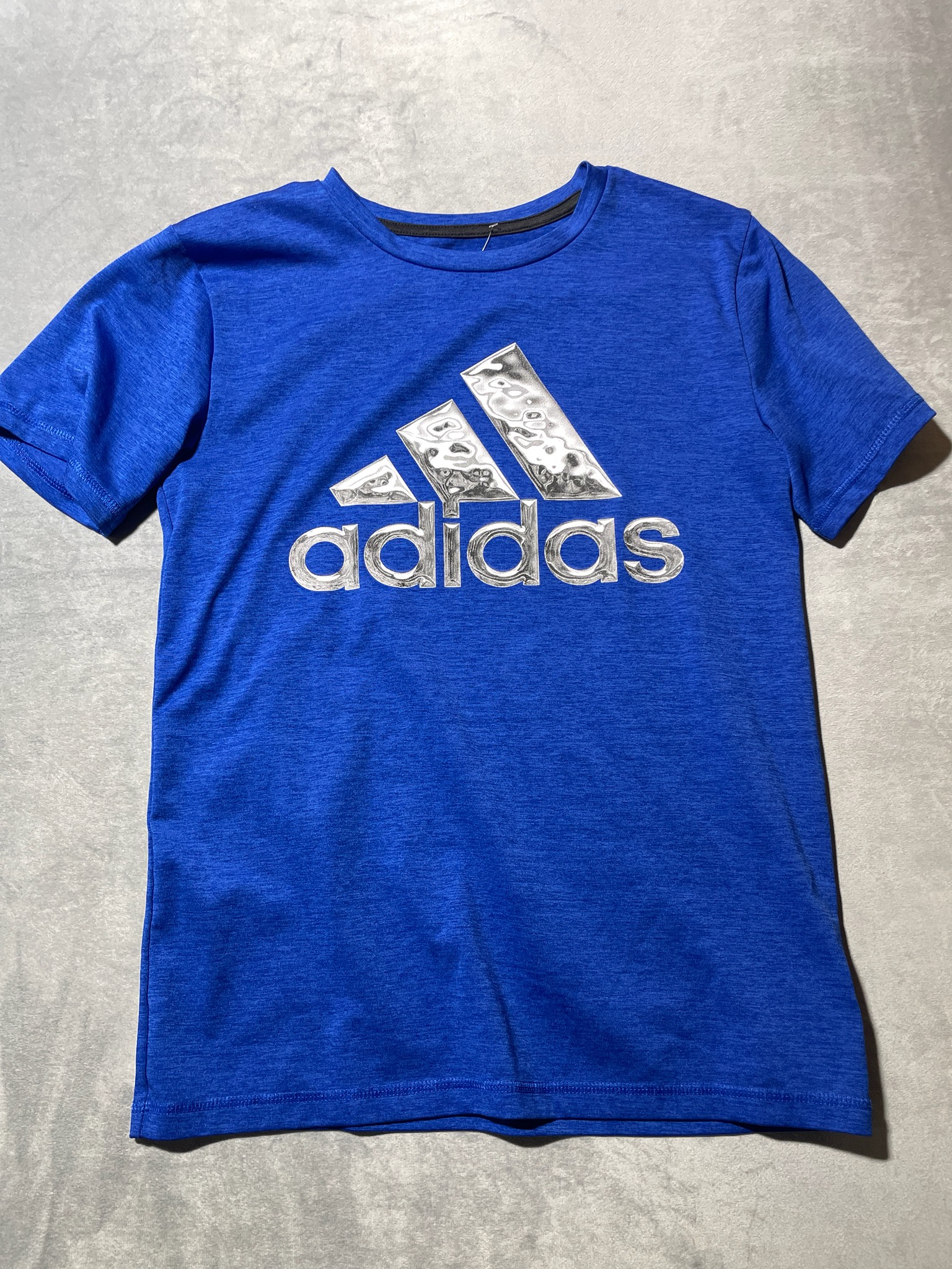 Adidas Royal Blue Polyester T-Shirt Size M (10/12