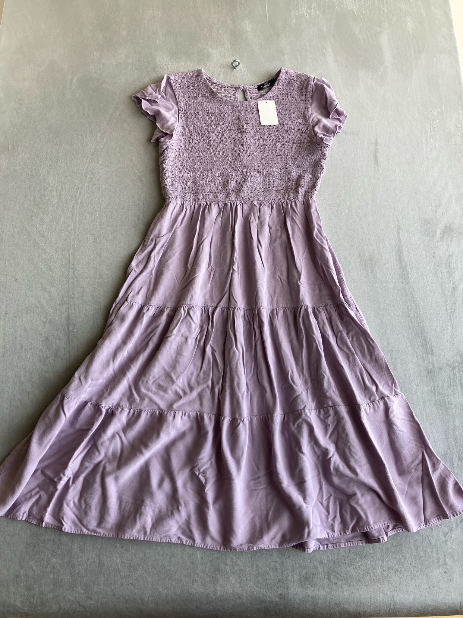Fashion Light Lavender Woven Dress