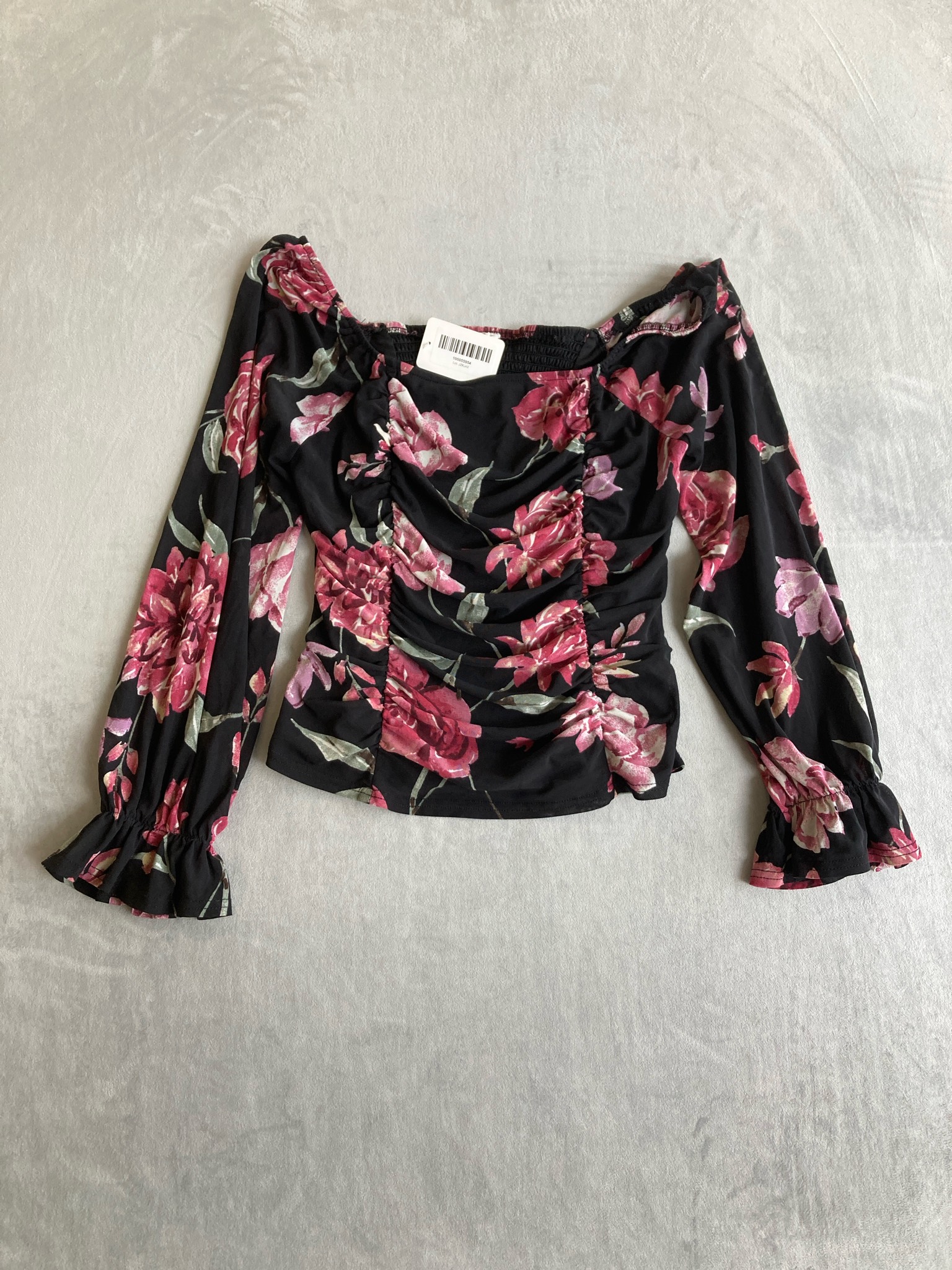 Ember Black Knit Long Sleeve Top Size L