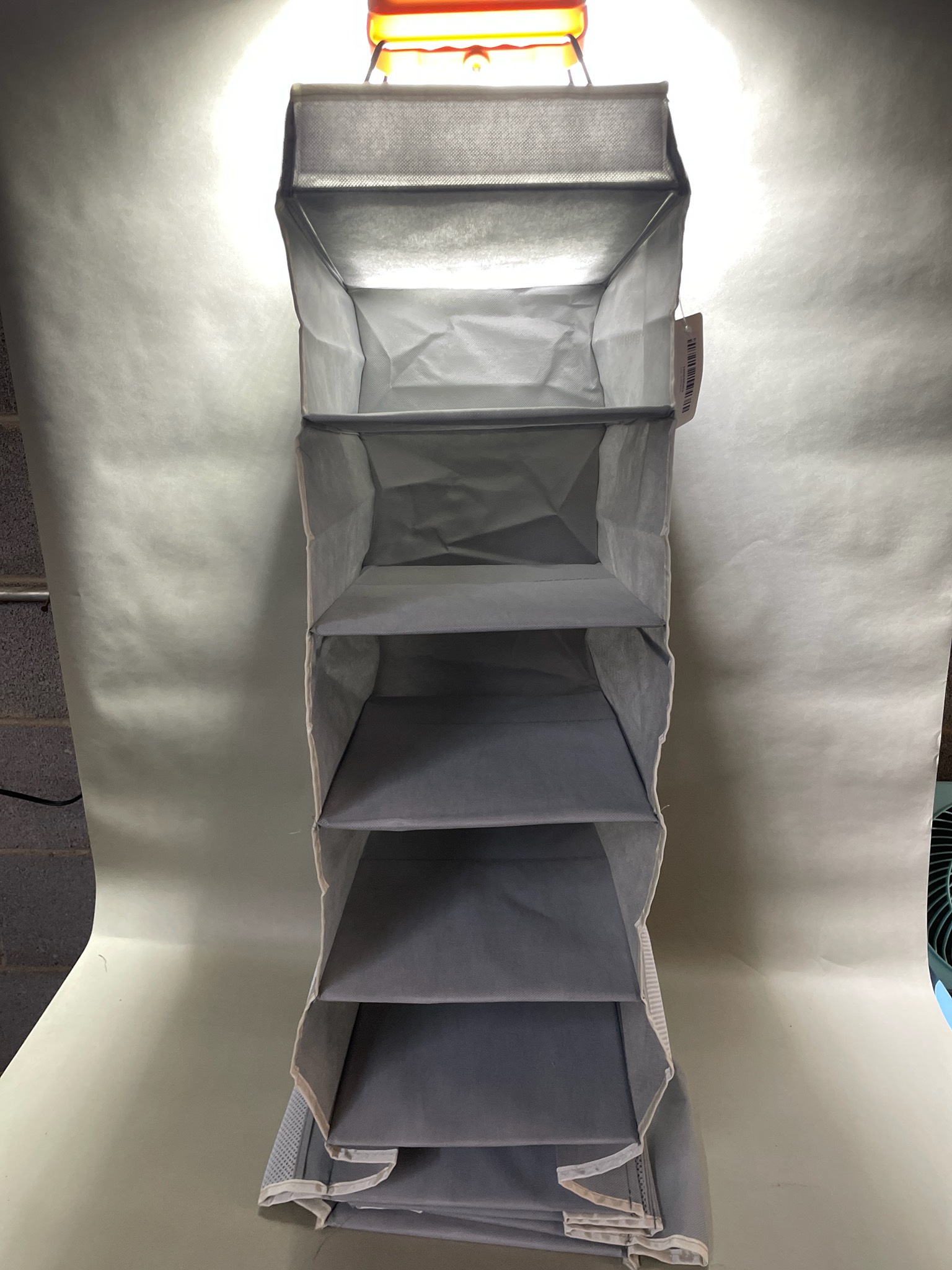 Roommate Light Gray Mesh Hanging Closet Organizer