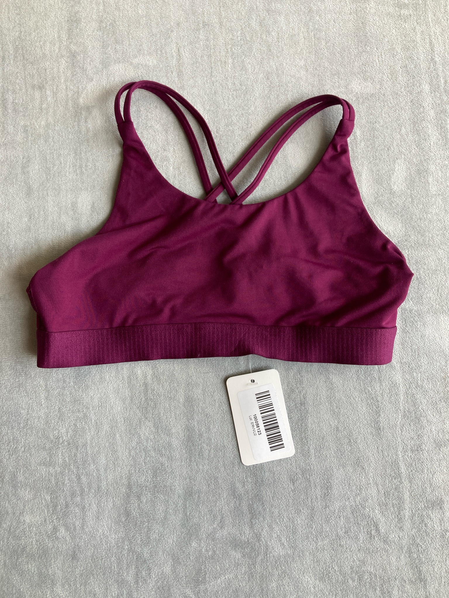 Athletic Works Plum Polyester Spandex Sports Bra Size 34