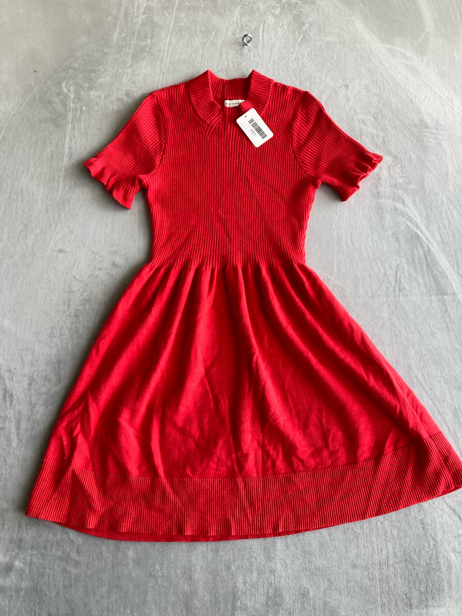 Free Assembly Red Ribbed Knit Dress Size XXL (18)