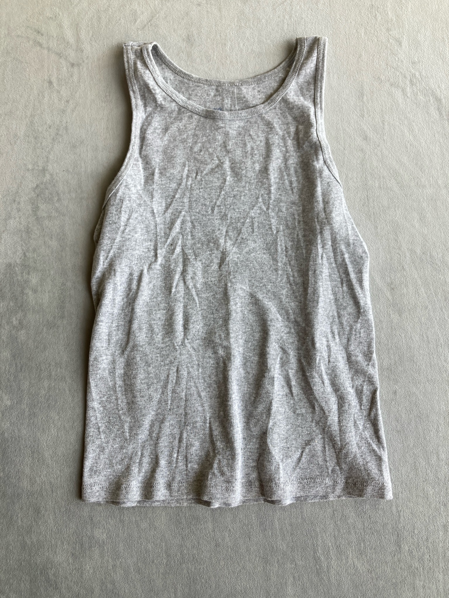 Heather Light Gray Rib-Knit Camisole Size L/G/TG