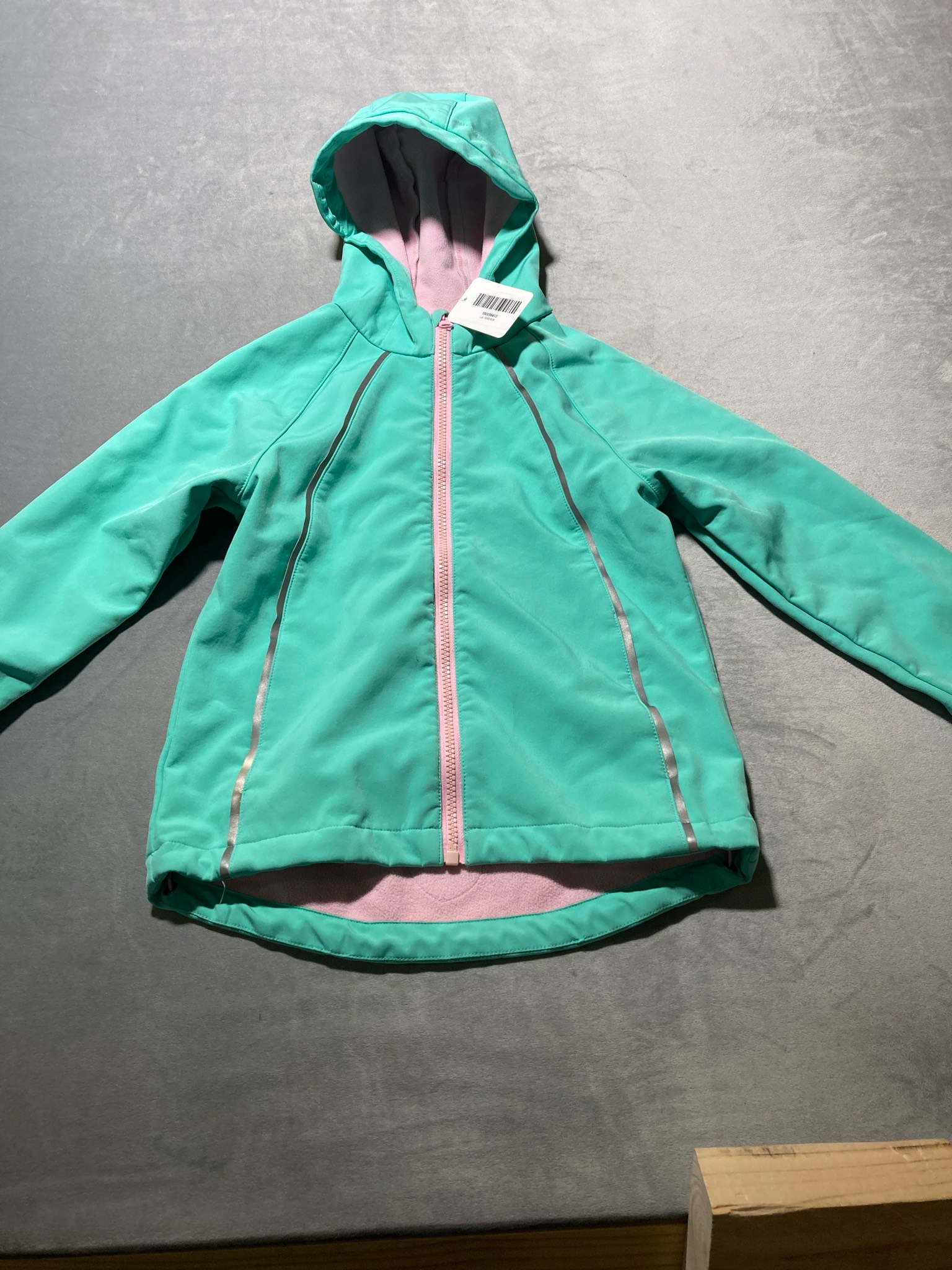 M2C Aqua/Teal Fleece-Lined Hooded Jacket