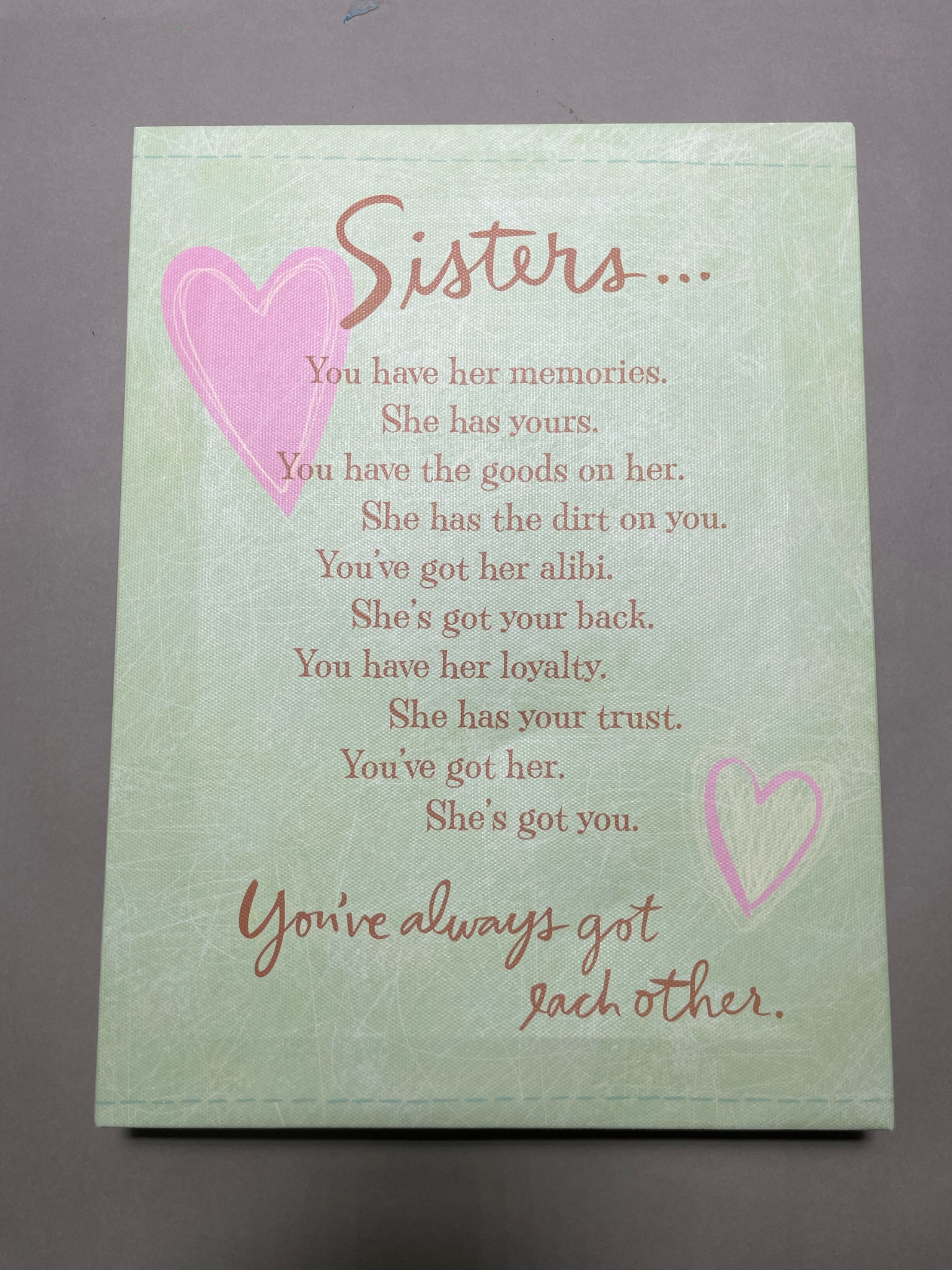 Hallmark Mint Green Canvas Wall Art