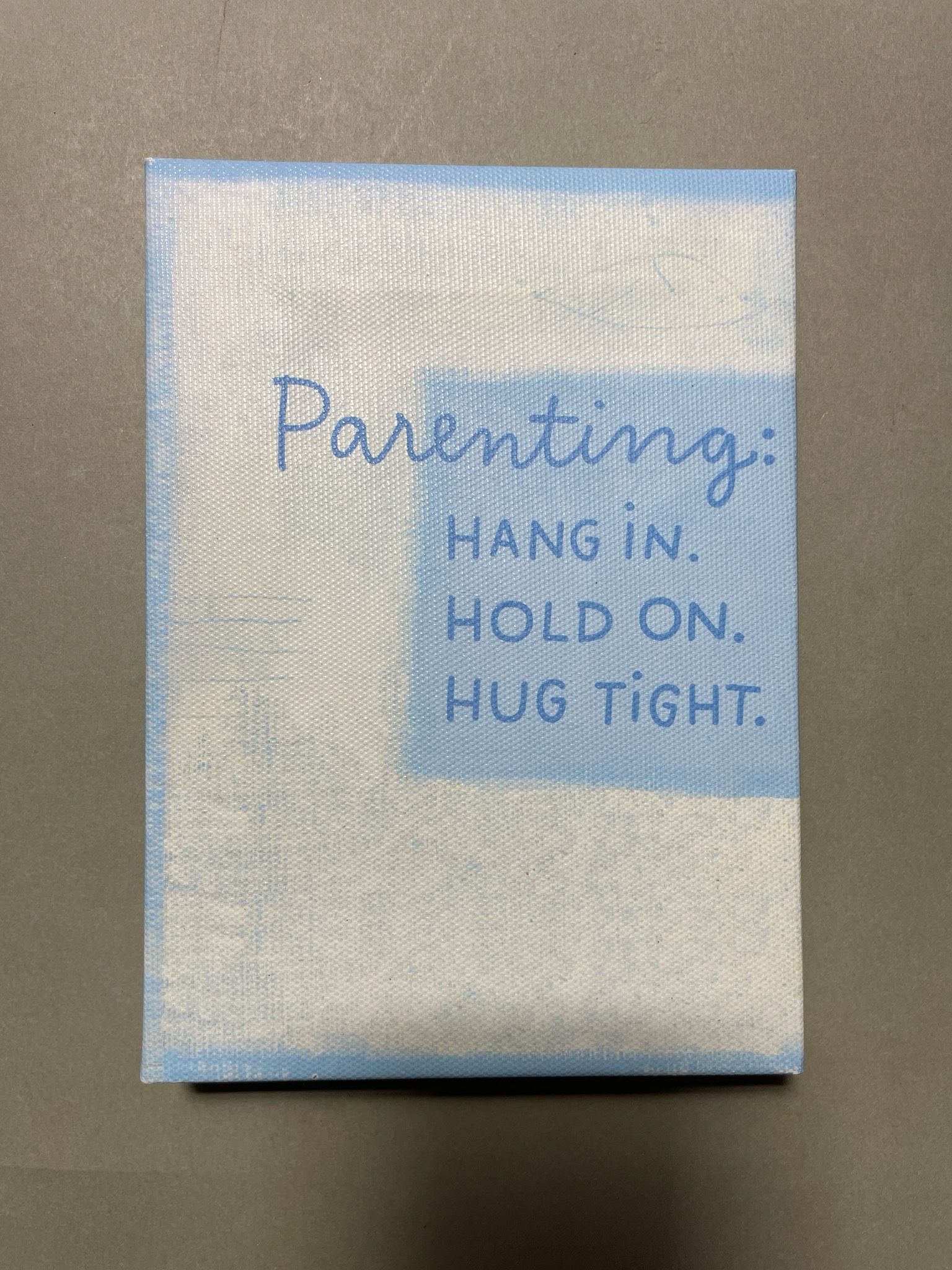 Hallmark Light Blue and White Canvas Wall Plaque