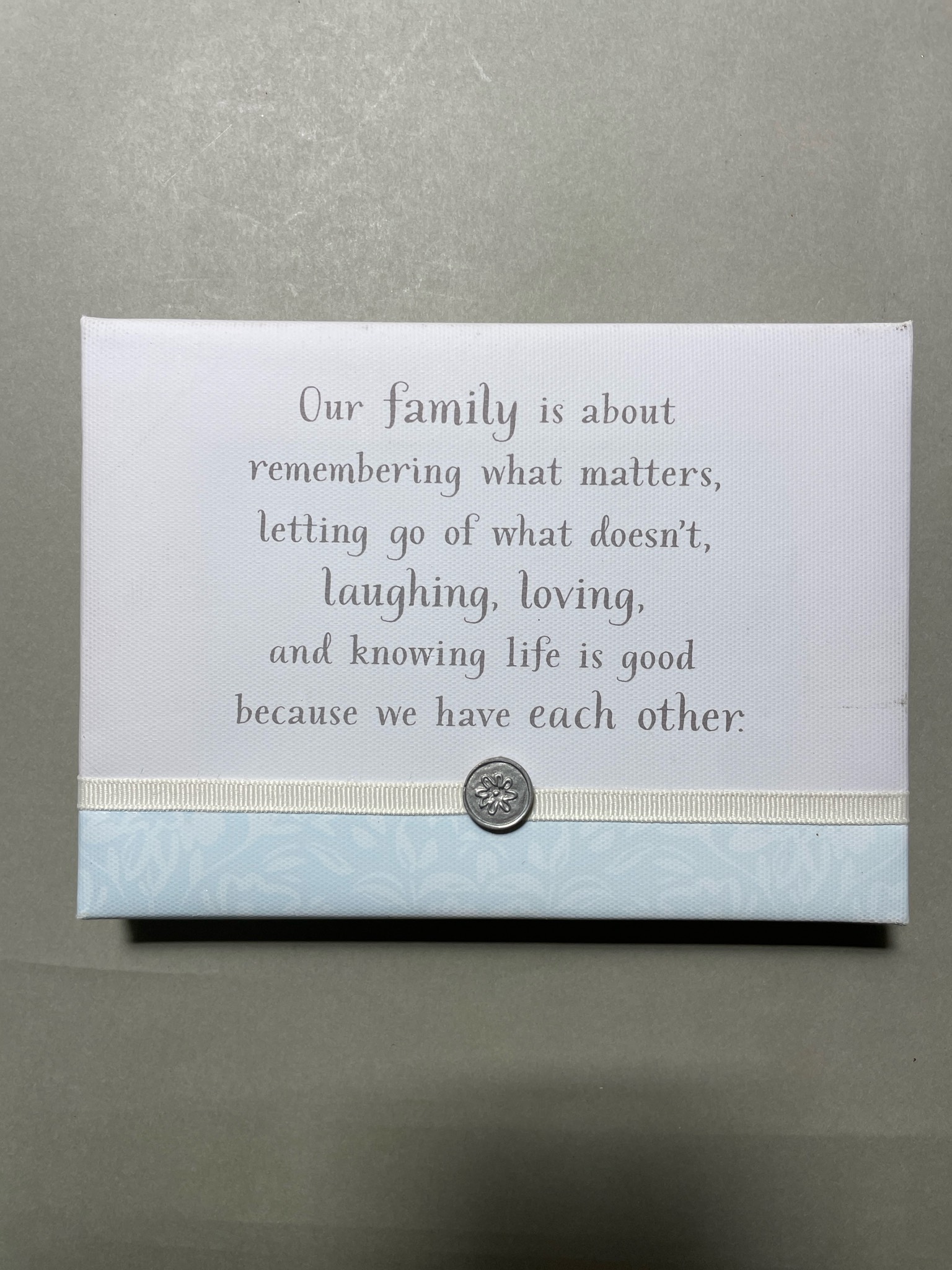 Hallmark White Inspirational Canvas Wall Plaque