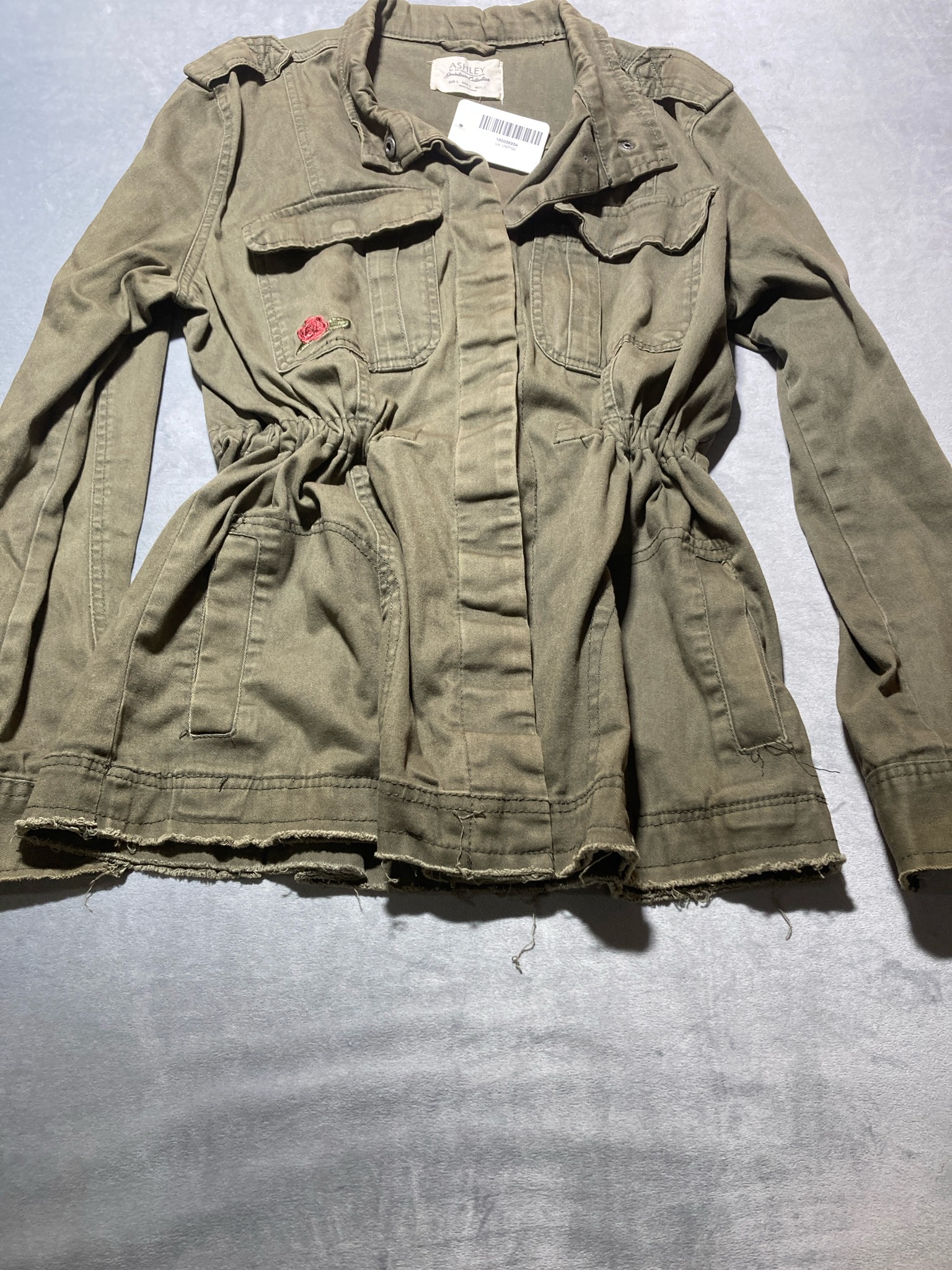 Ashley Olive Green Utility Jacket Size Large
