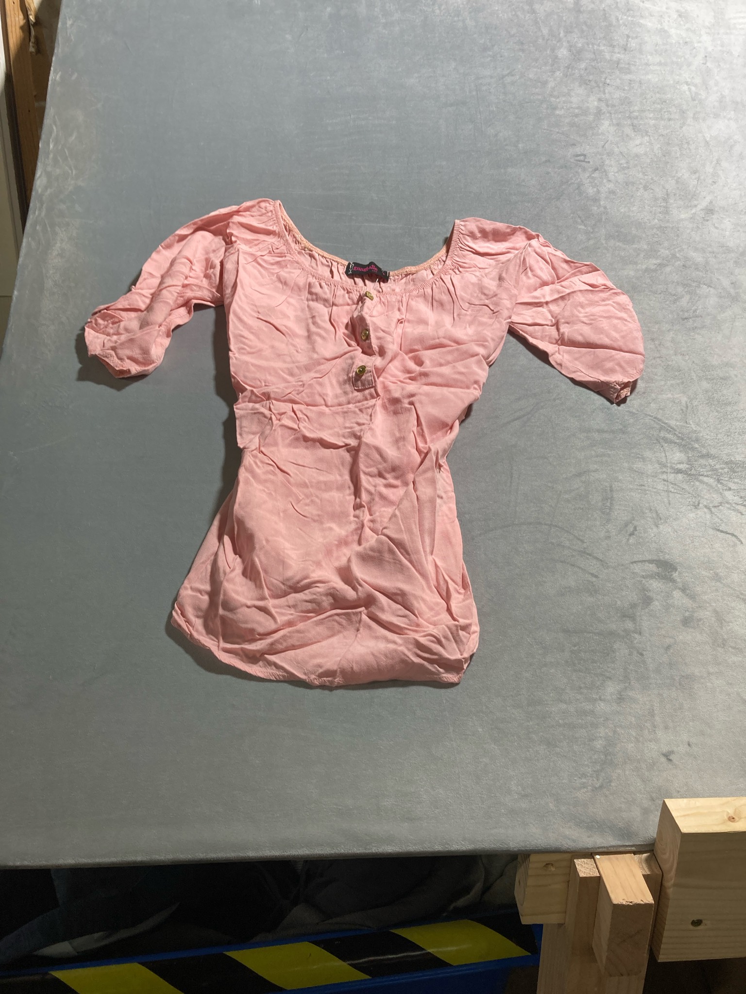 annabelle Light Pink Lightweight Woven Blouse Size S