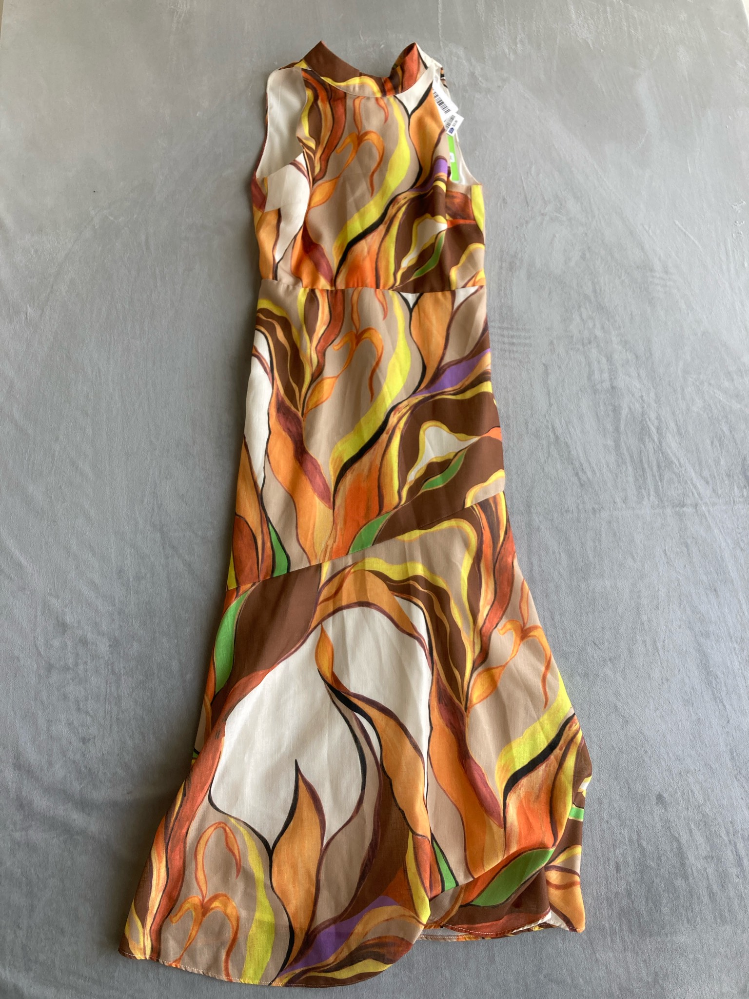 Sam Edelman Cream Multicolor Abstract Swirl Dress Size 4