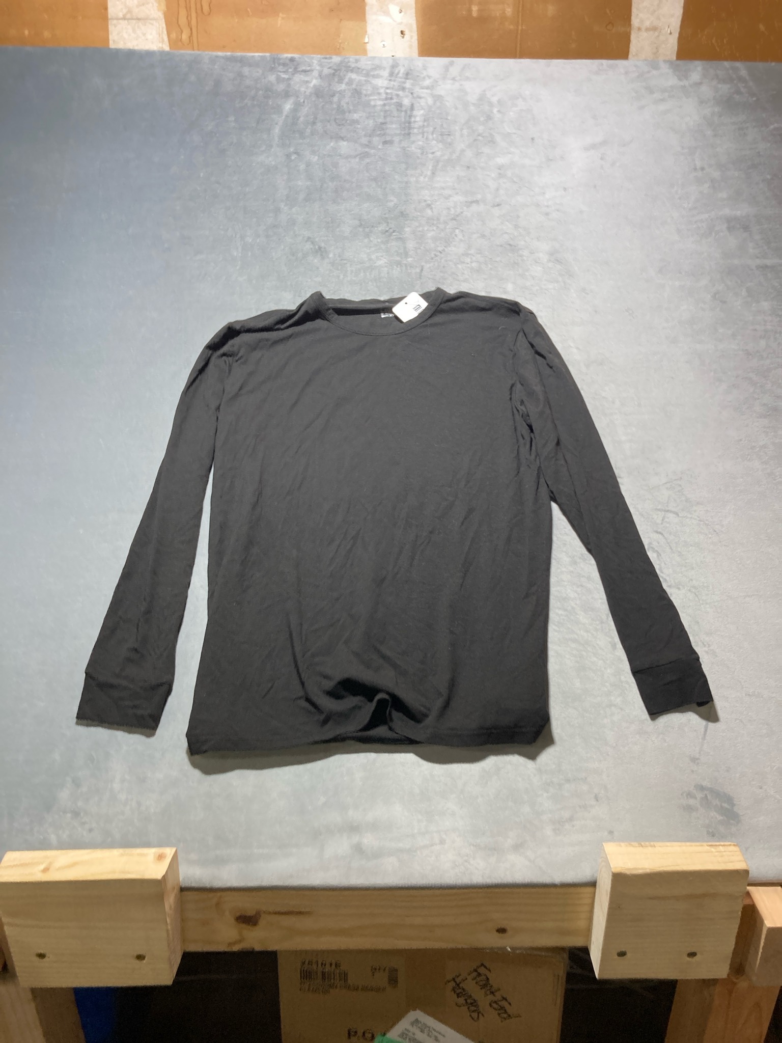 32° HEAT Black Knit Long Sleeve Shirt Size M